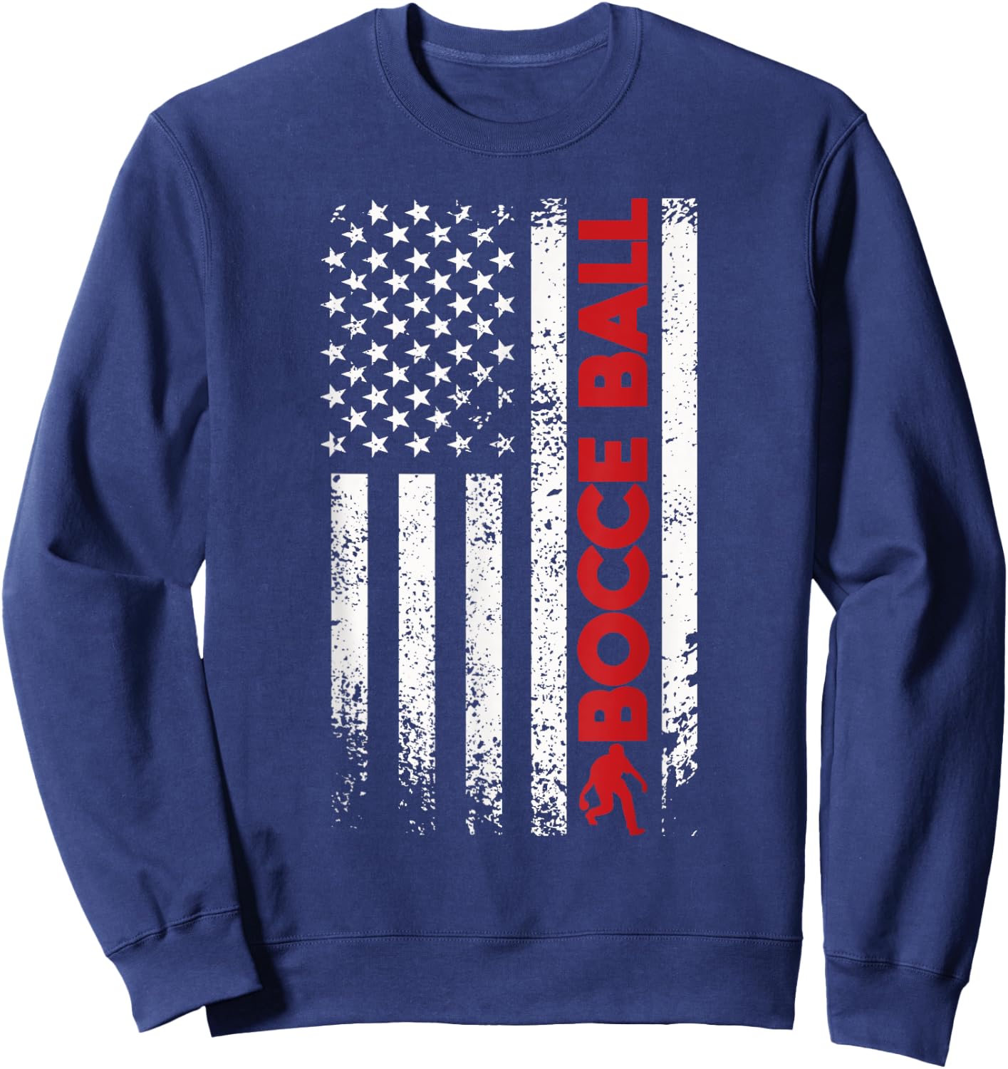 Bocce ball boules sports bocce usa flag retro design Men Sweatshirt - Sweatshirt | Navy