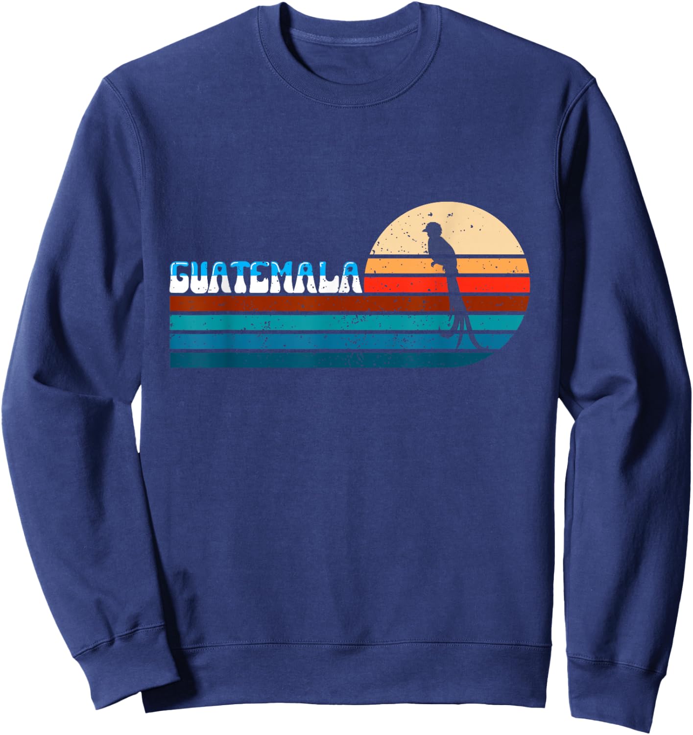 Retro Vintage Guatemala Guatemalan Quetzal Sweatshirt - Sweatshirt | Navy