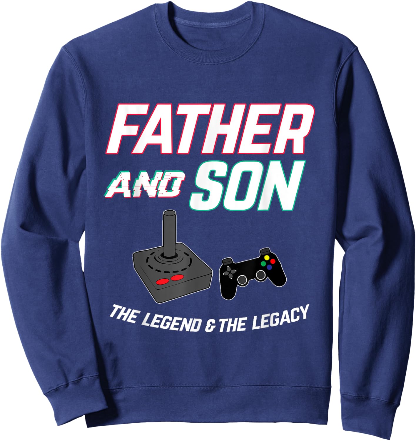 Father nd Son matching outfit Gamer video gaming Fathers day Sweatshirt - Sweatshirt | Navy