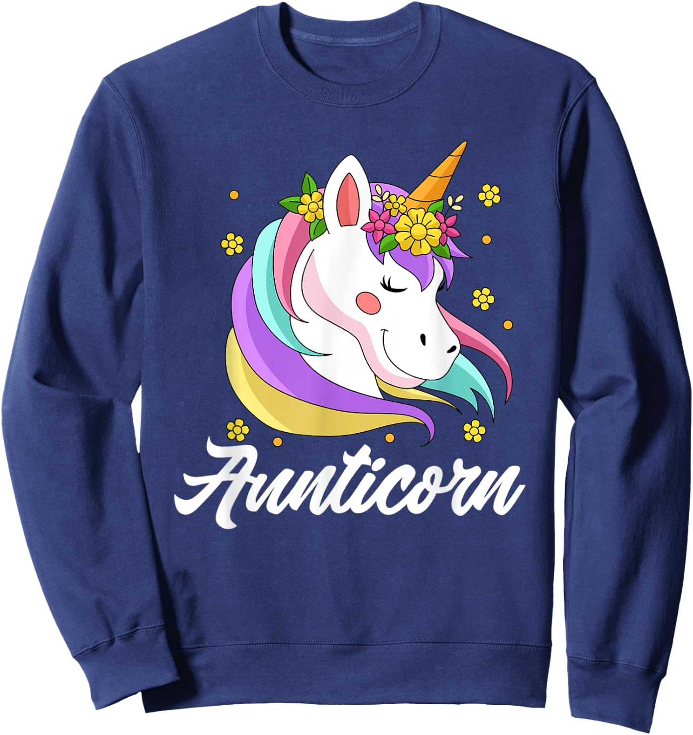 Unicorn rainbow - Aunticorn Aunt Sweatshirt - Sweatshirt | Navy