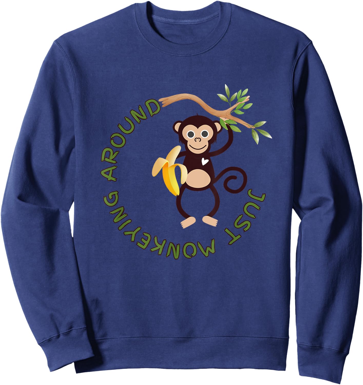 Monkey Oliver Learning Tree, Just Monkeying Around Sweatshirt - Sweatshirt | Navy