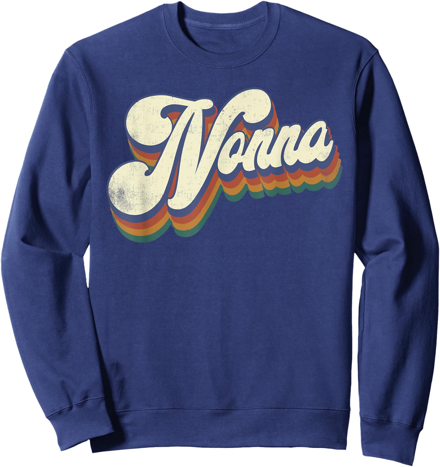 Nonna Gifts For Grandma Retro Vintage Mother's Day Nonna Sweatshirt - Sweatshirt | Navy