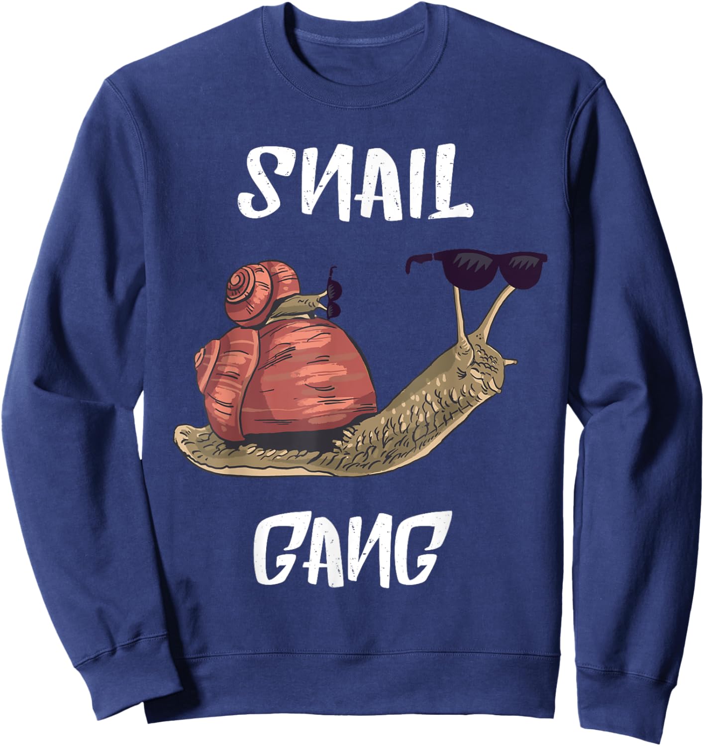 Snail Gang Sunglass Mollusk Snail Shell Snails Lover Snail Sweatshirt - Sweatshirt | Navy