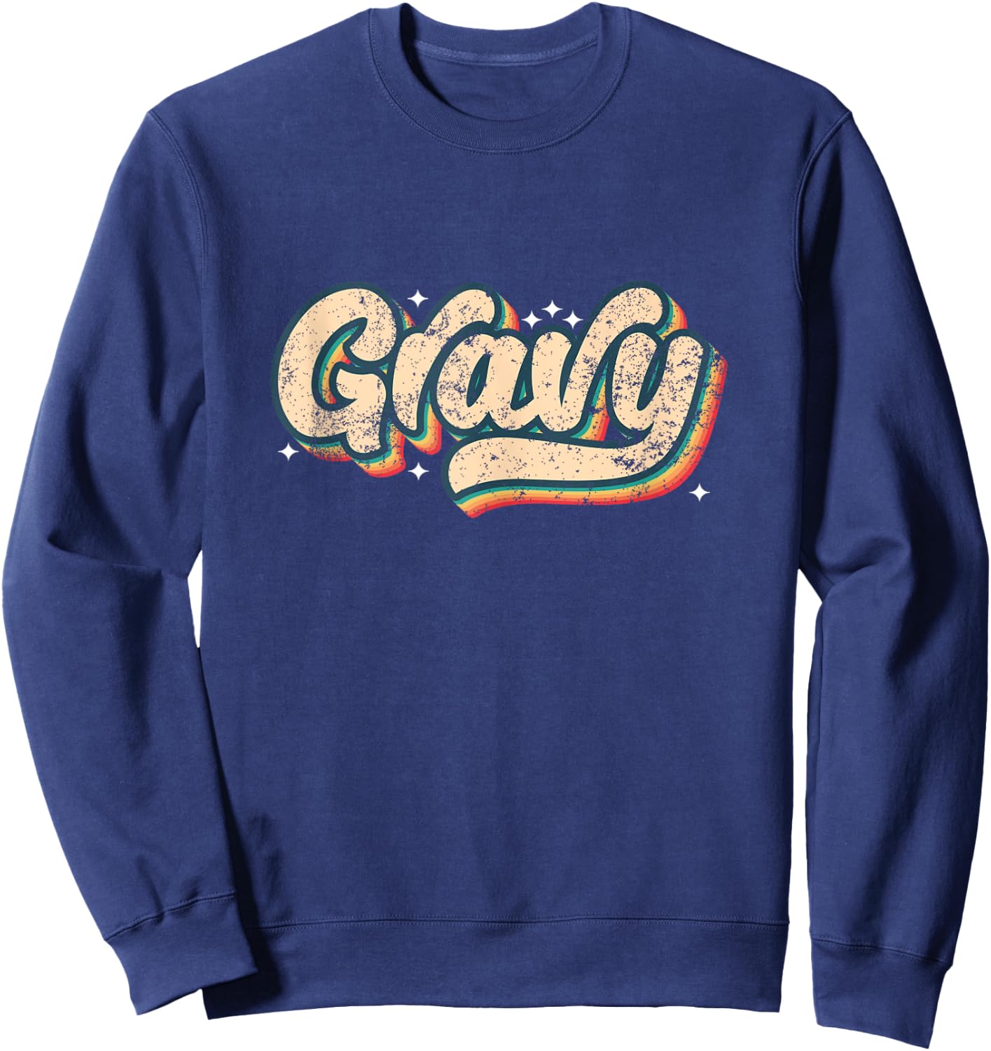 Gravy Shirt Vintage Look Slang A 70s Costume Or 80s Costume Sweatshirt - Sweatshirt | Navy