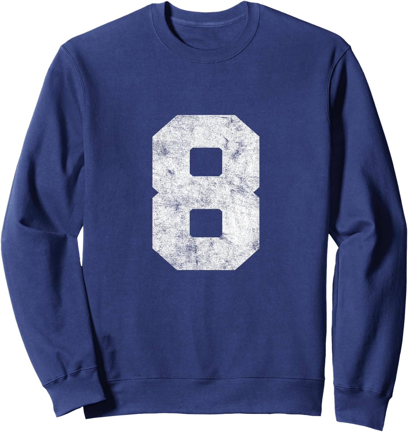 Vintage Lucky Number 8 Birthday Sports Player Team Athlete Sweatshirt - Sweatshirt | Navy