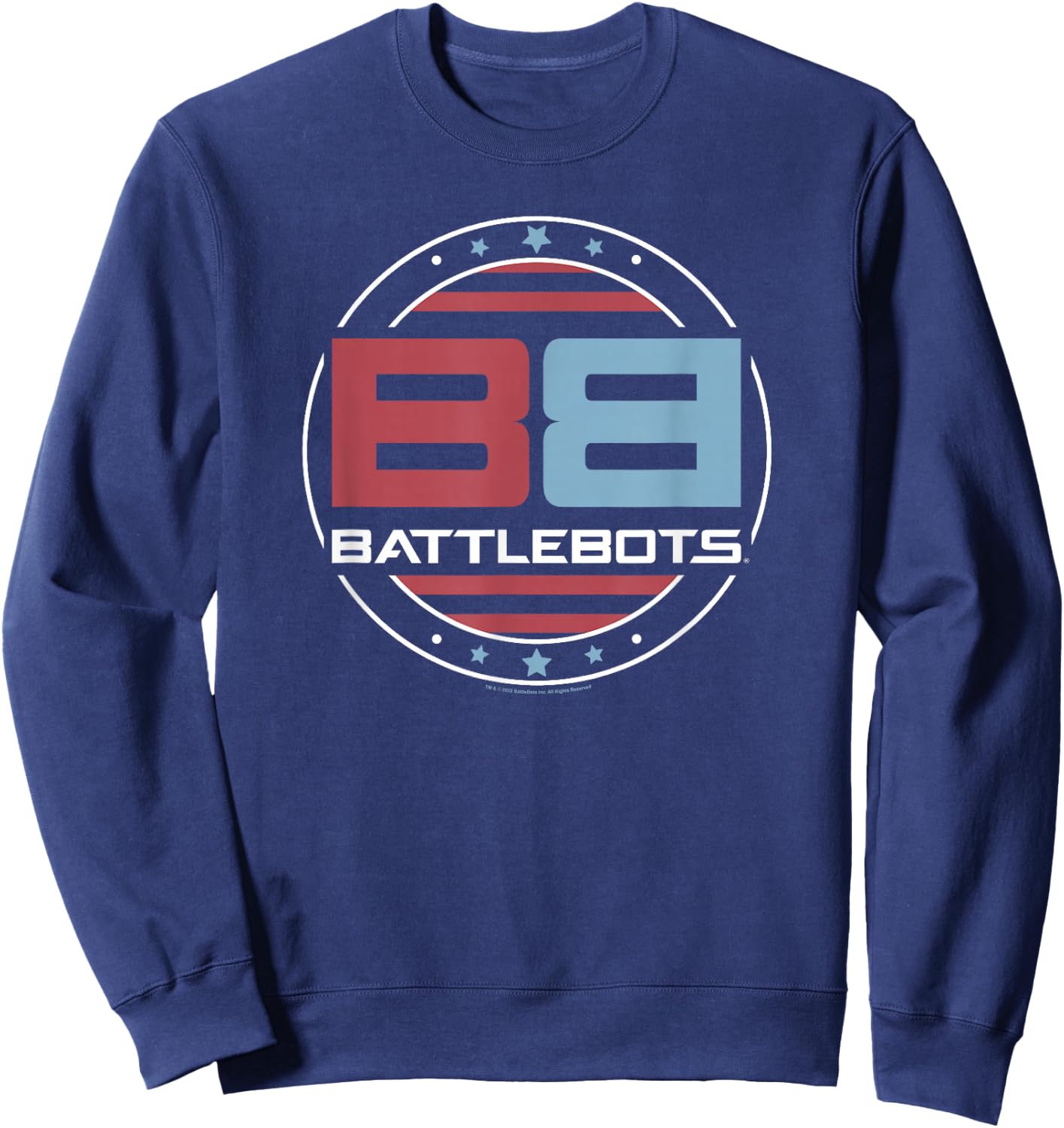 BattleBots Patriotic American Flag Circle Logo Small Sweatshirt - Sweatshirt | Navy