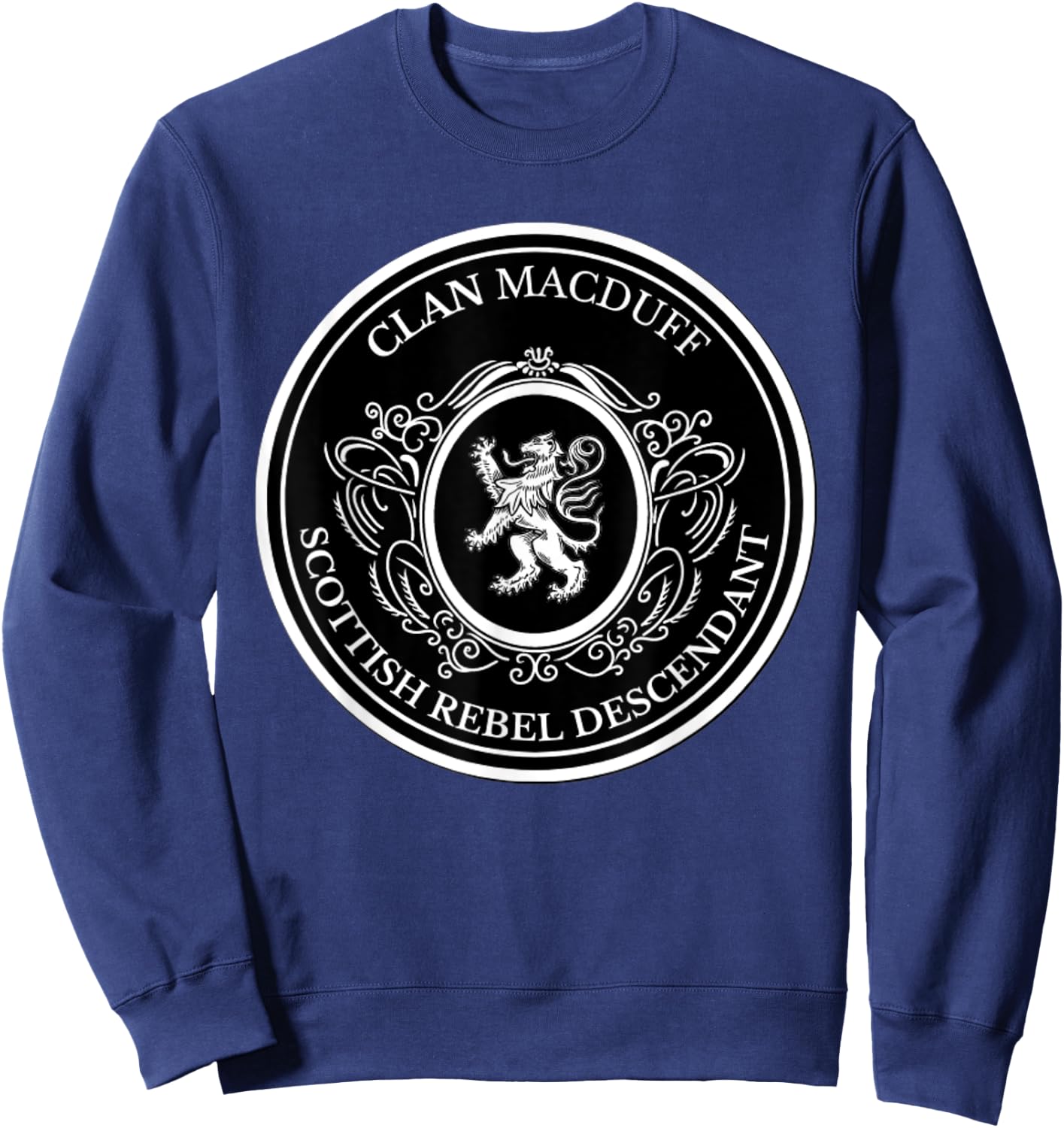 MacDuff Scottish. Clan Scottish Lion Descent Sweatshirt - Sweatshirt | Navy
