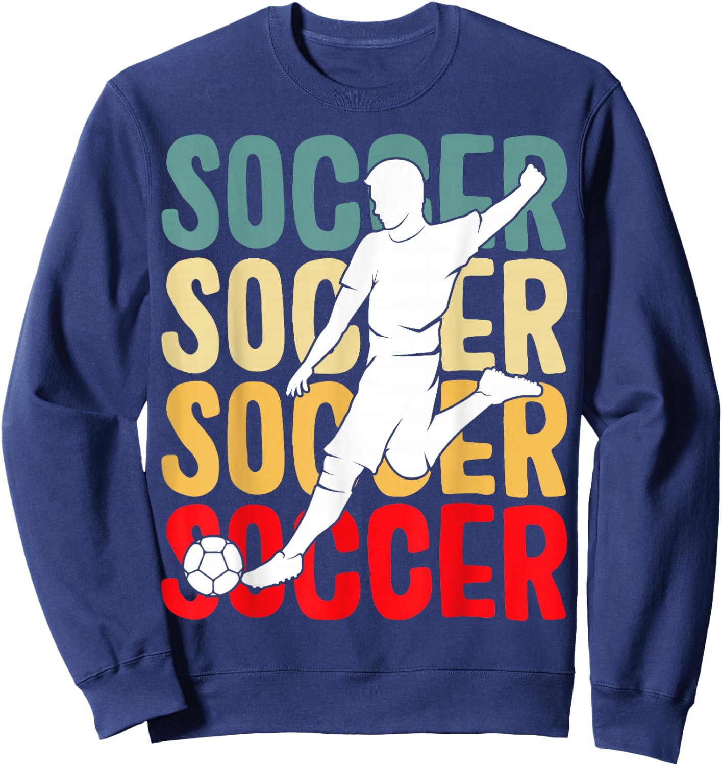 Soccer Boys Men Kids Sweatshirt - Sweatshirt | Navy