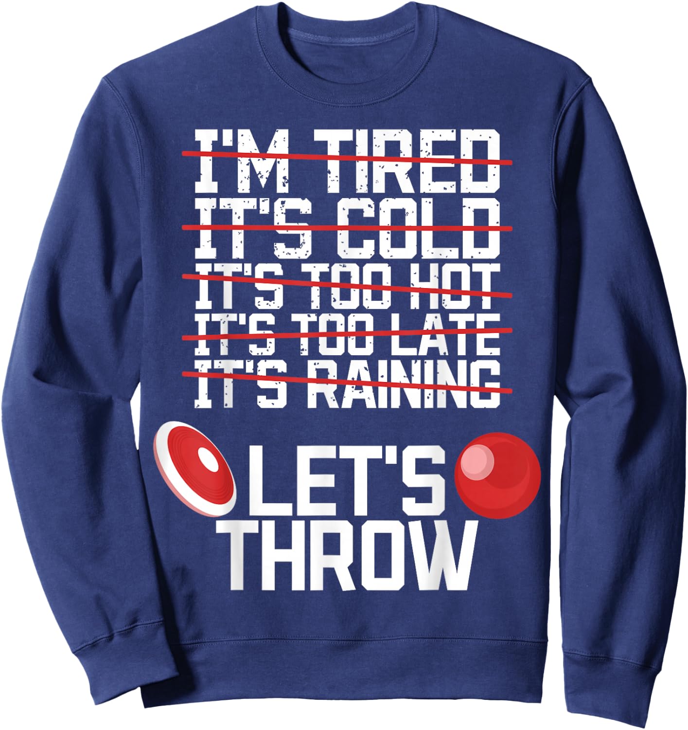 Let's Throw Shot Put Discus Throw Track And Field Athlete Sweatshirt - Sweatshirt | Navy