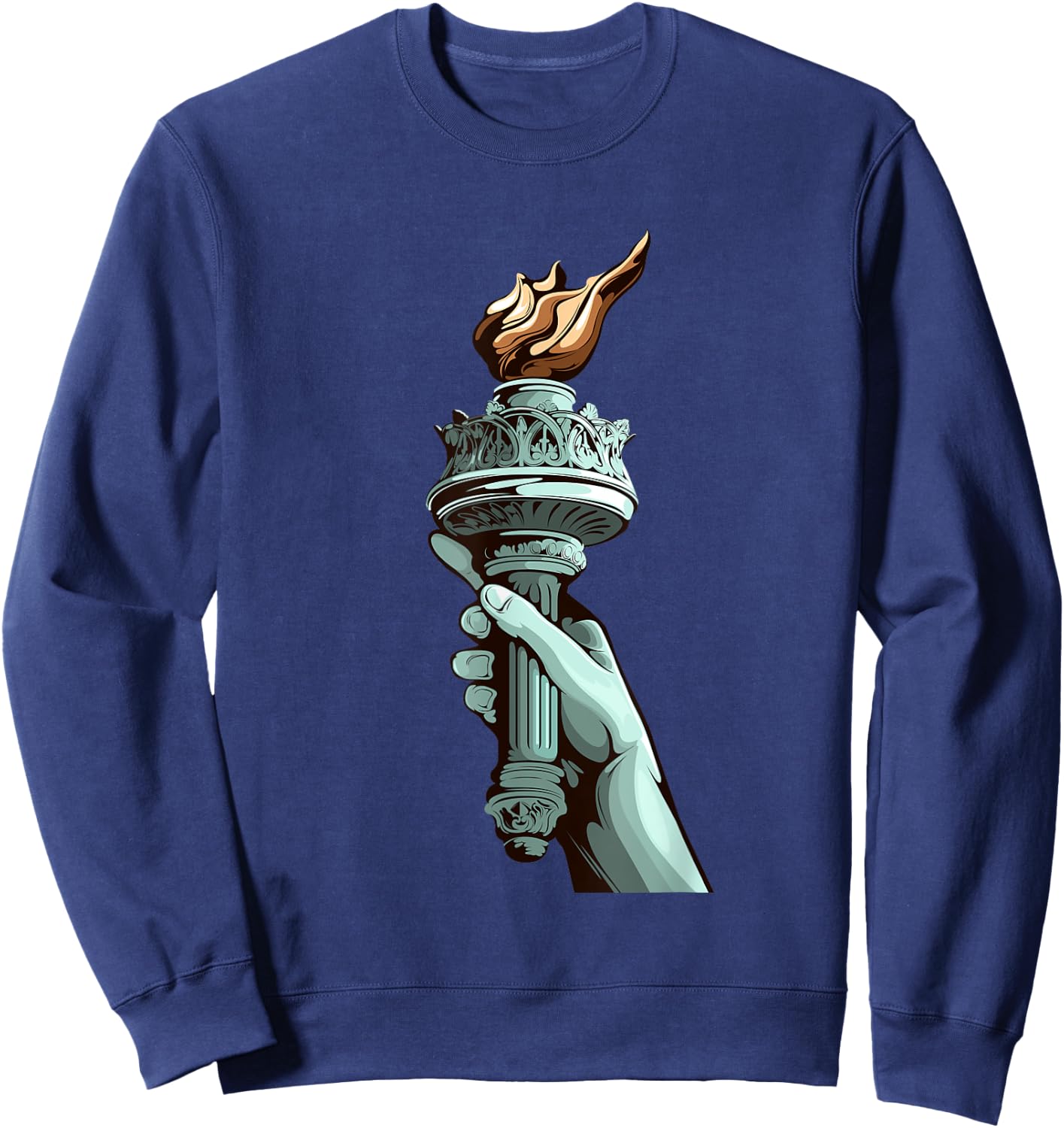 New York City Statue Of Liberty Freedom Cool Graphic Designs Sweatshirt - Sweatshirt | Navy