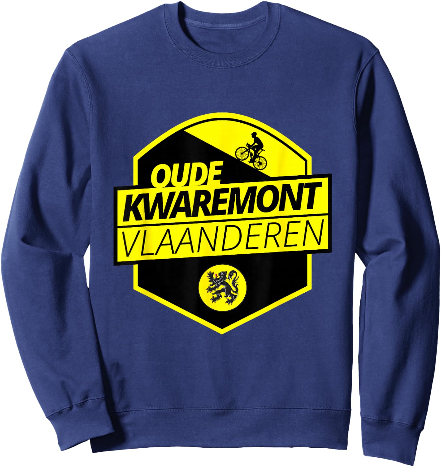 Oude Kwaremont Cycling In Flanders Belgium Cobbled Climb Sweatshirt - Sweatshirt | Navy