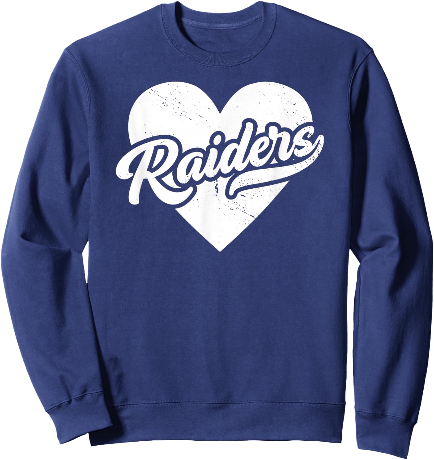 Vintage Raiders School Spirit Go Raiders Love Sweatshirt - Sweatshirt | Navy