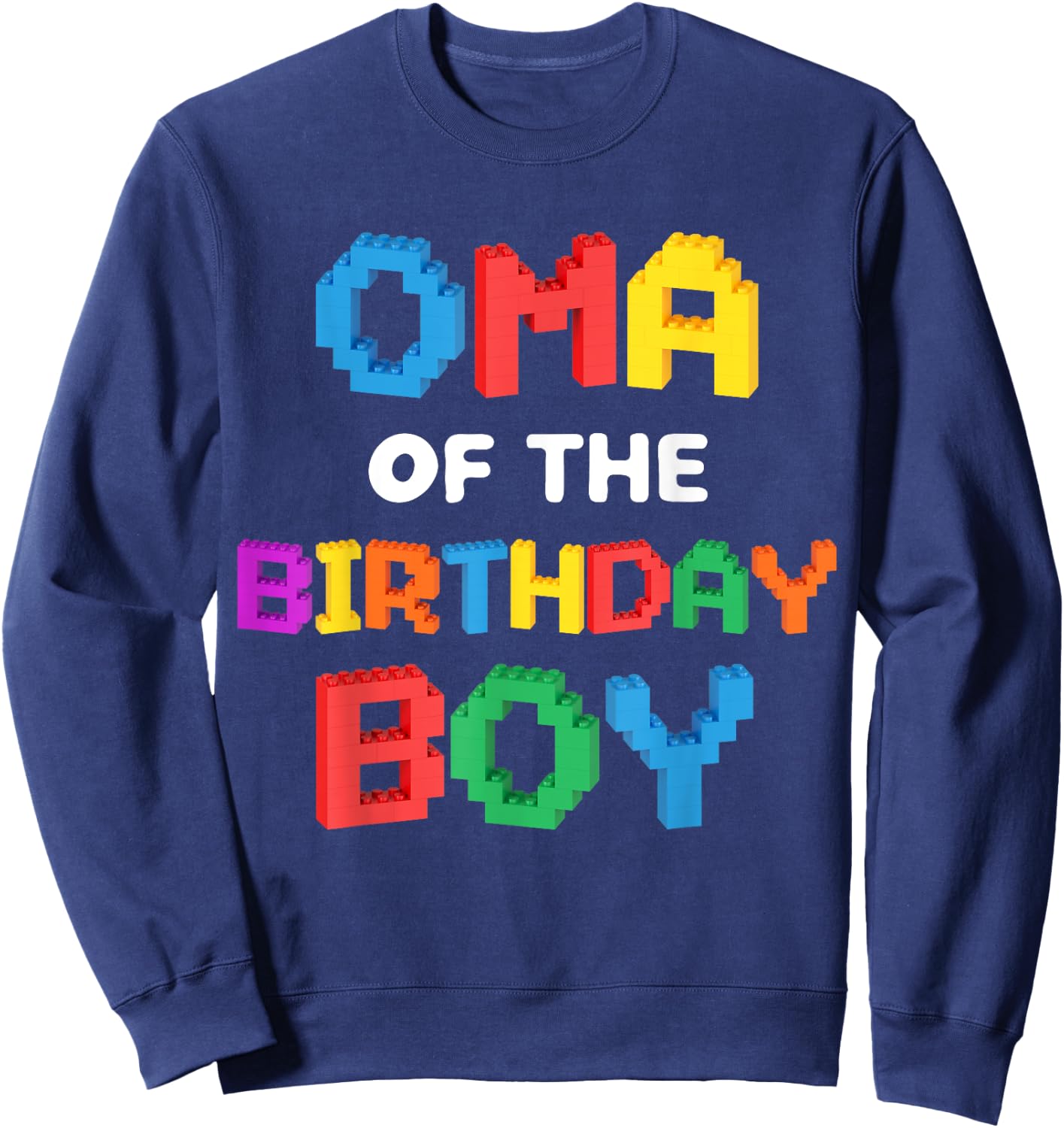 Oma of the Birthday Boy Master Builder Bricks Blocks Sweatshirt - Sweatshirt | Navy