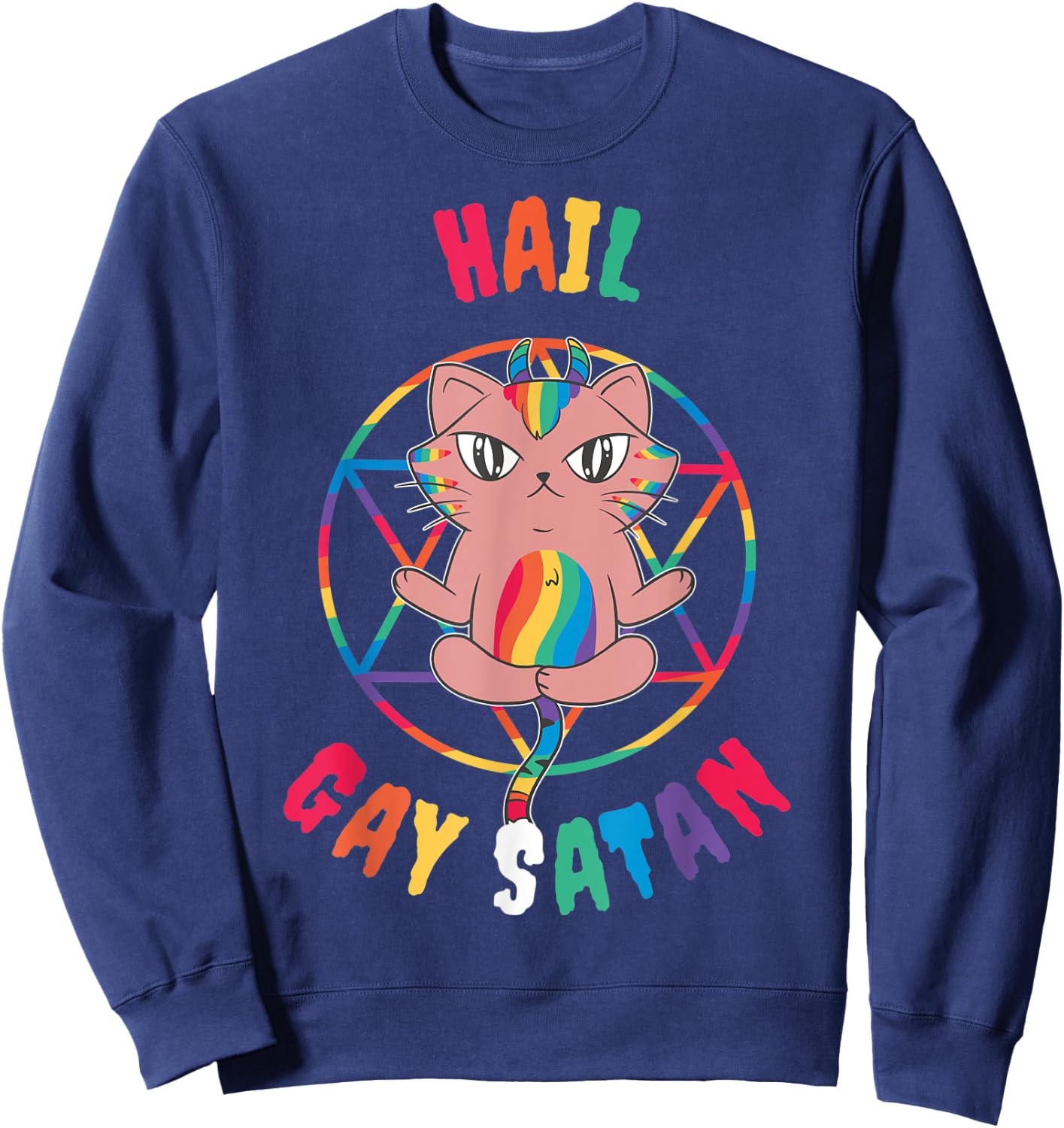 Hail Gay Satan Sweatshirt - Sweatshirt | Navy