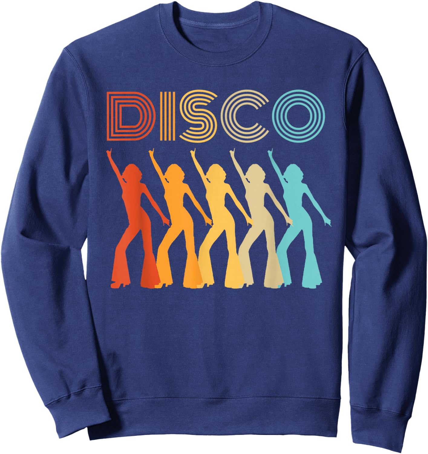 Disco Diva Themed Party 70s Retro Vintage 70's Dancing Queen Sweatshirt - Sweatshirt | Navy