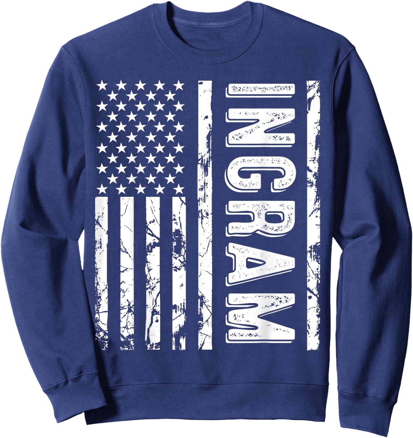 Ingram Last Name Funny Surname Team Ingram Family Reunion Sweatshirt - Sweatshirt | Navy