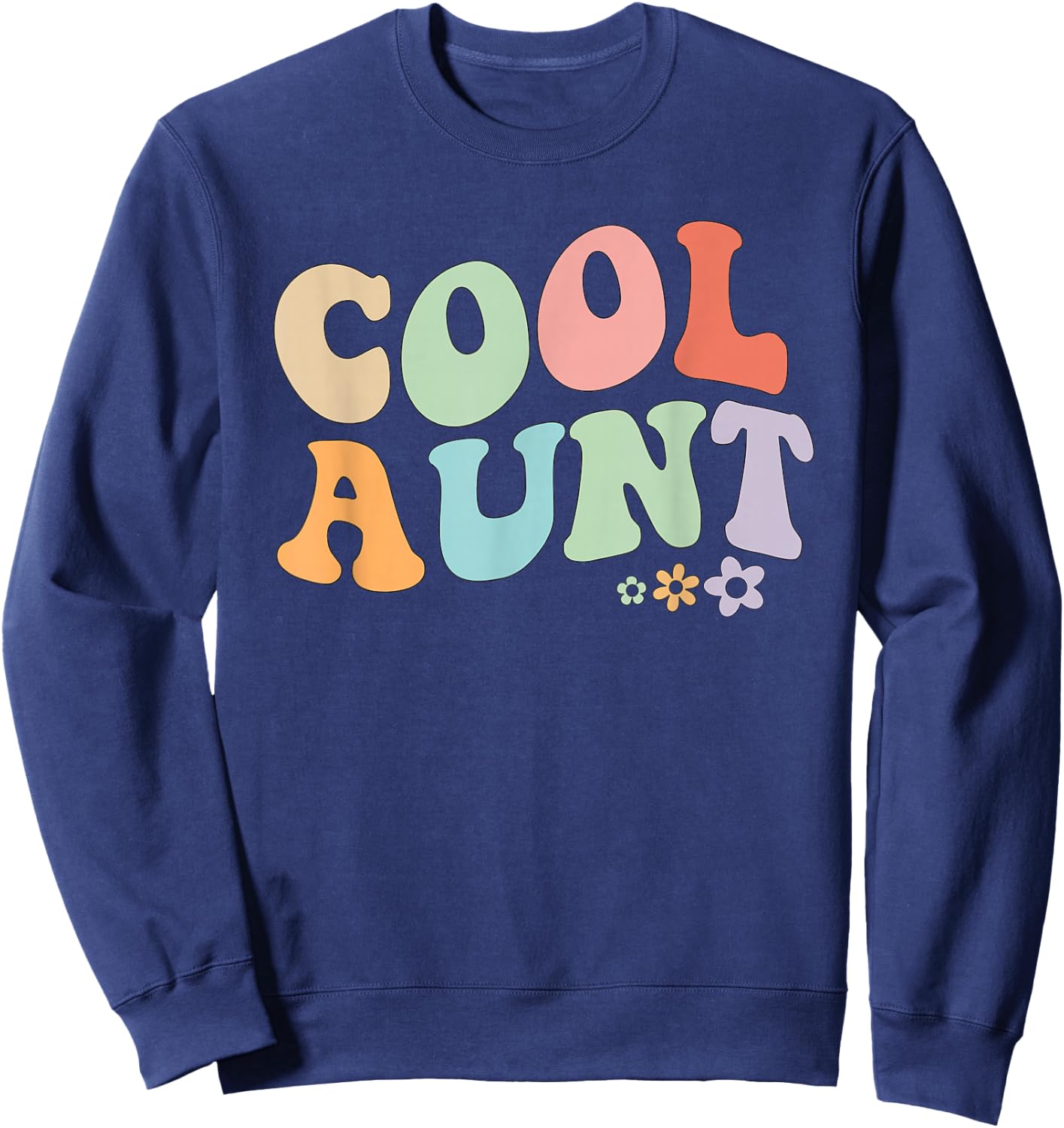Cool Aunt Vintage Floral Design to Auntie from Niece Small Sweatshirt - Sweatshirt | Navy