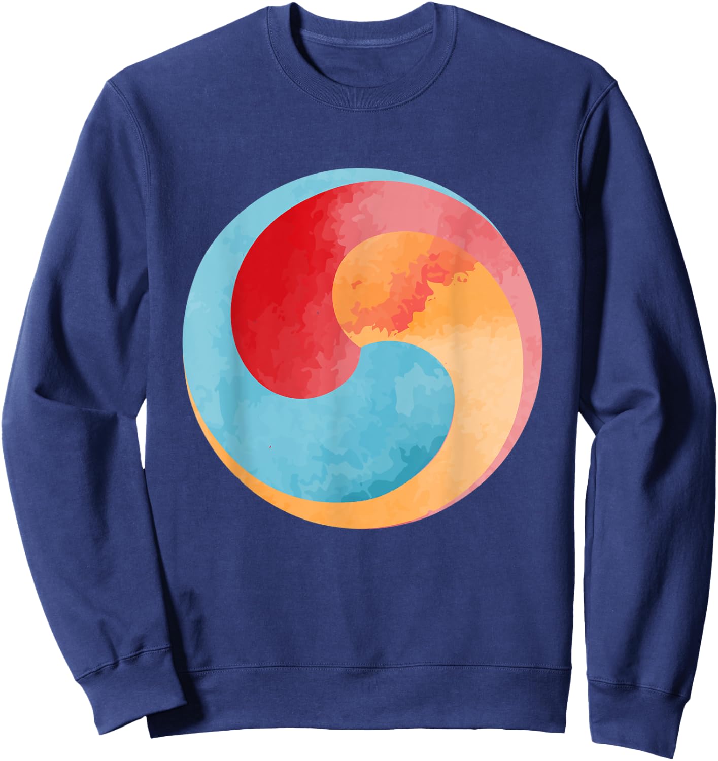 Zen Gankyil Symbol Wheel of Joy Bon Tibeten Buddhist Sweatshirt - Sweatshirt | Navy