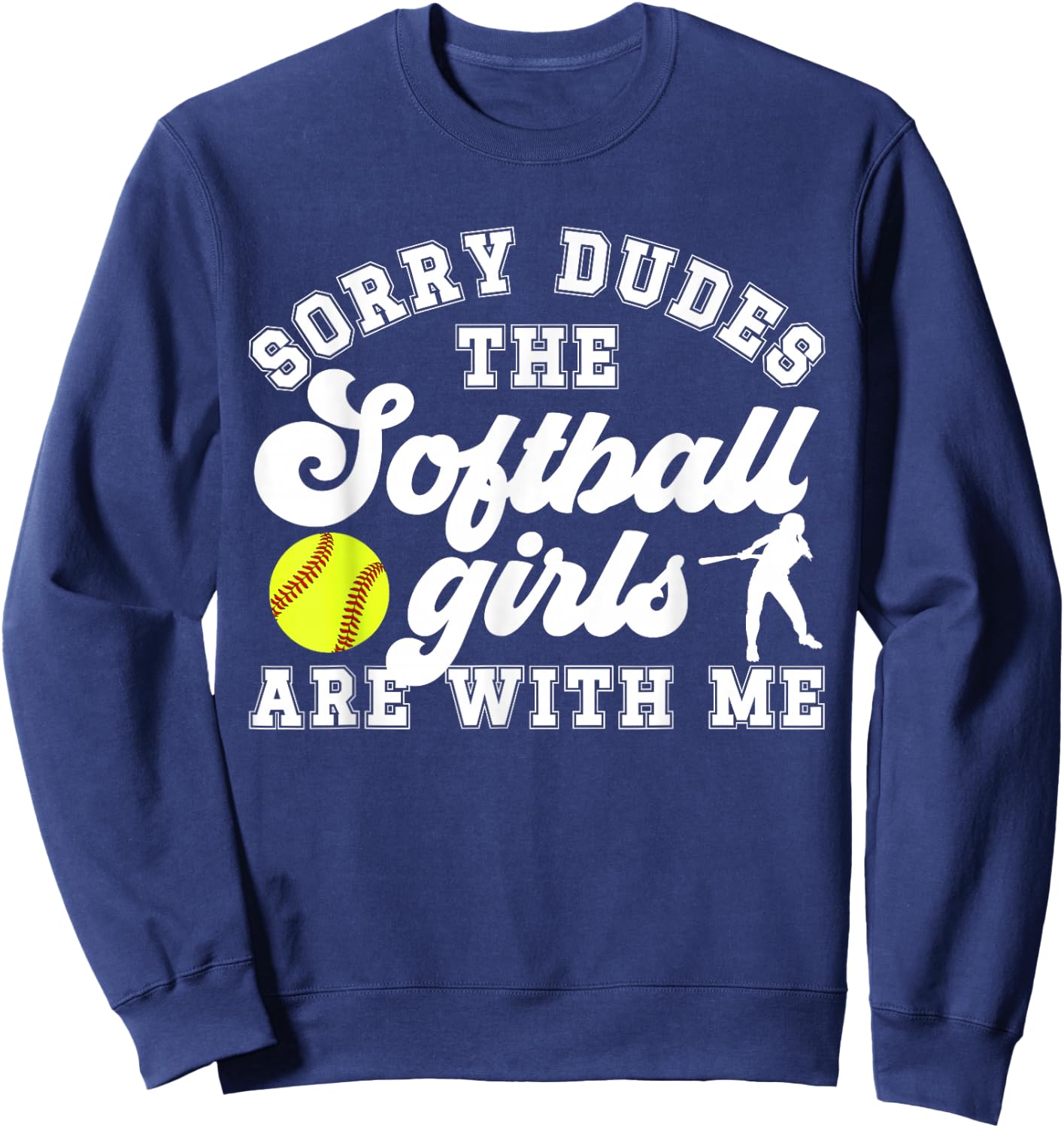 Softball Girls Softball Brother Of A Softball Player Sweatshirt - Sweatshirt | Navy