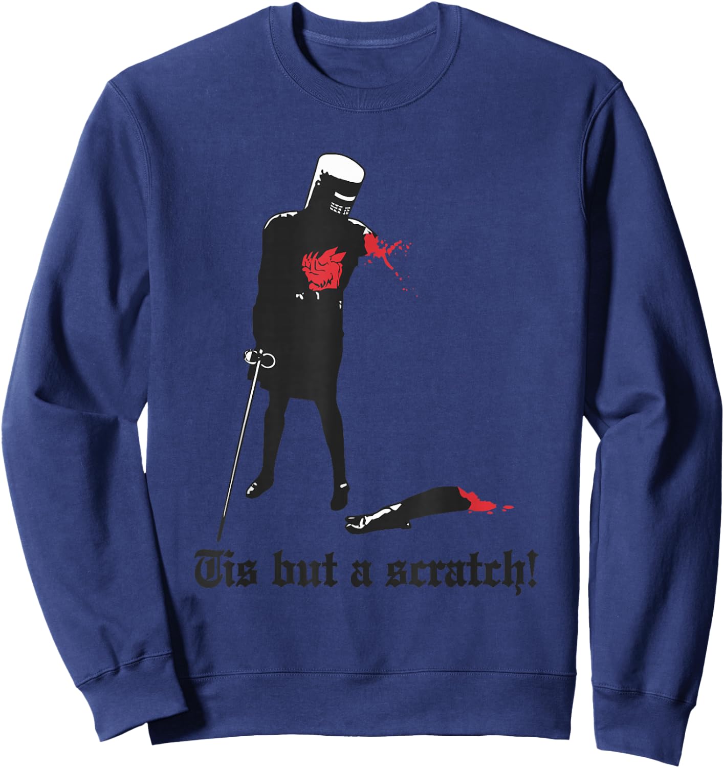 Tis But A Scratch! Apparel Sweatshirt - Sweatshirt | Navy