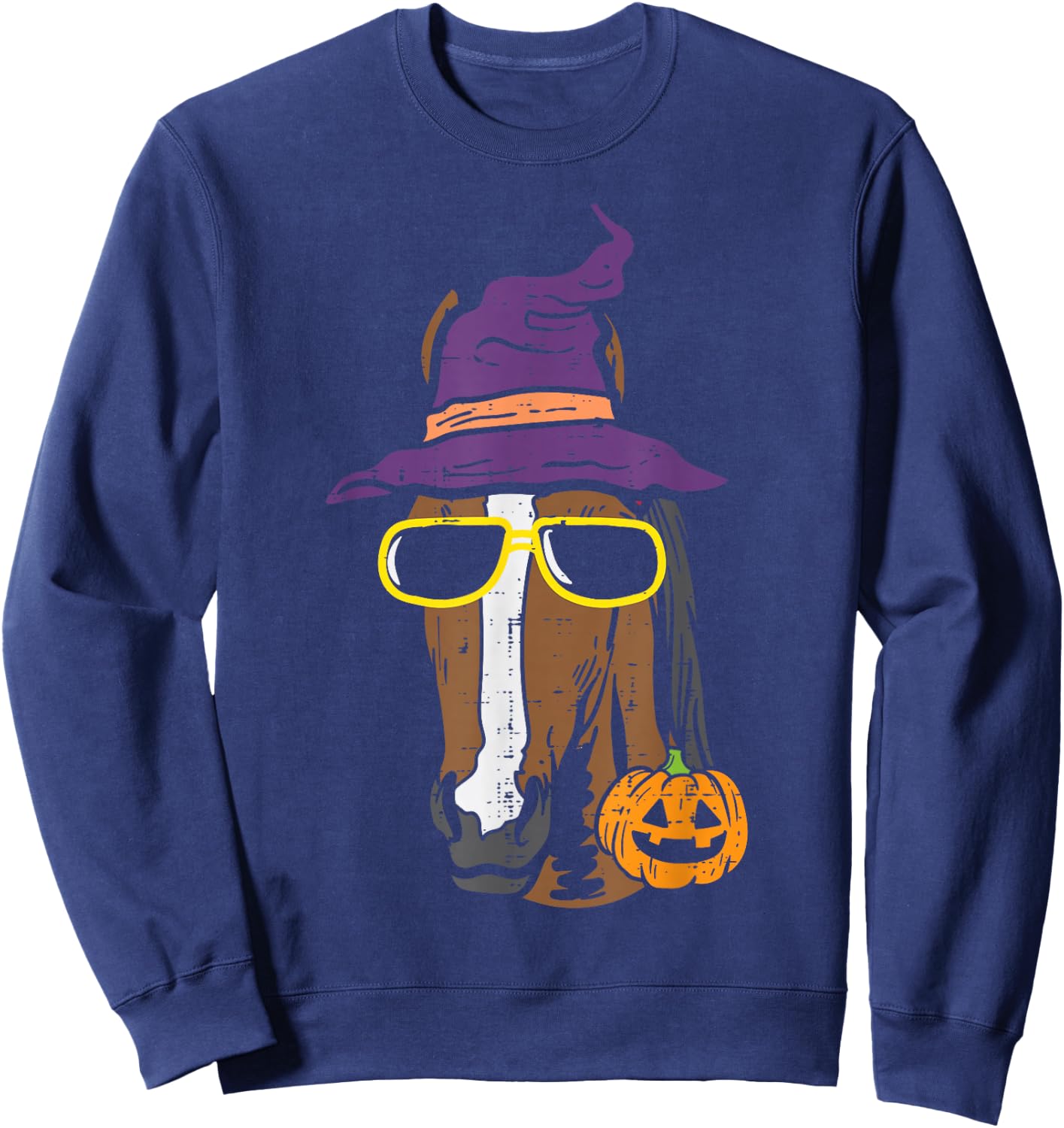 Halloween Horse Funny Costume Equestrian Men Women Kids Sweatshirt - Sweatshirt | Navy