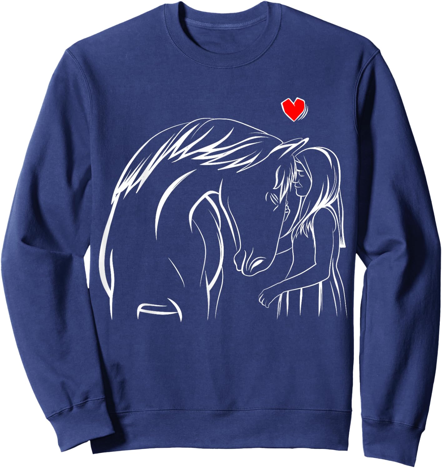 Horse Lover Girl Horseback Riding Women Sweatshirt - Sweatshirt | Navy