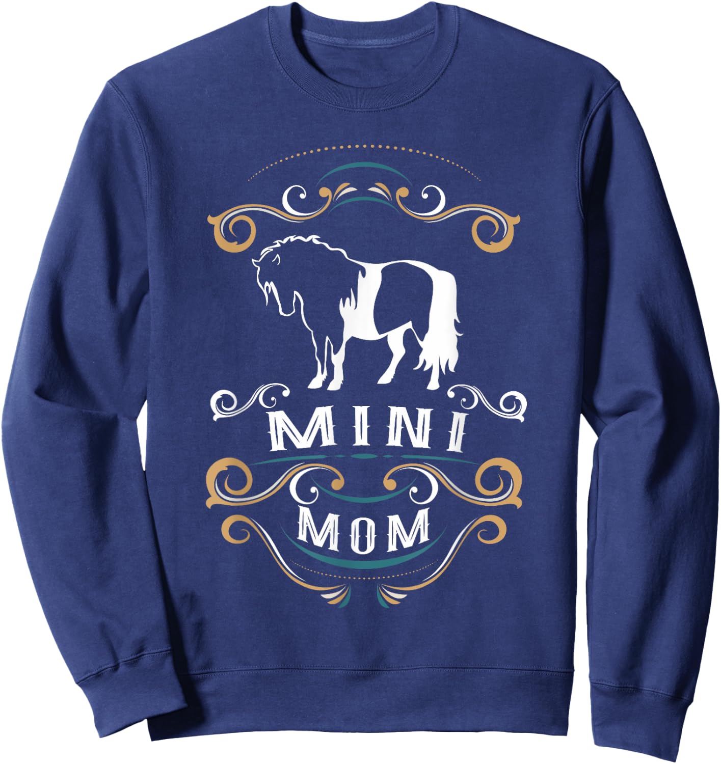 Mini Mom | Trending Miniature Horse Sweatshirt - Sweatshirt | Navy