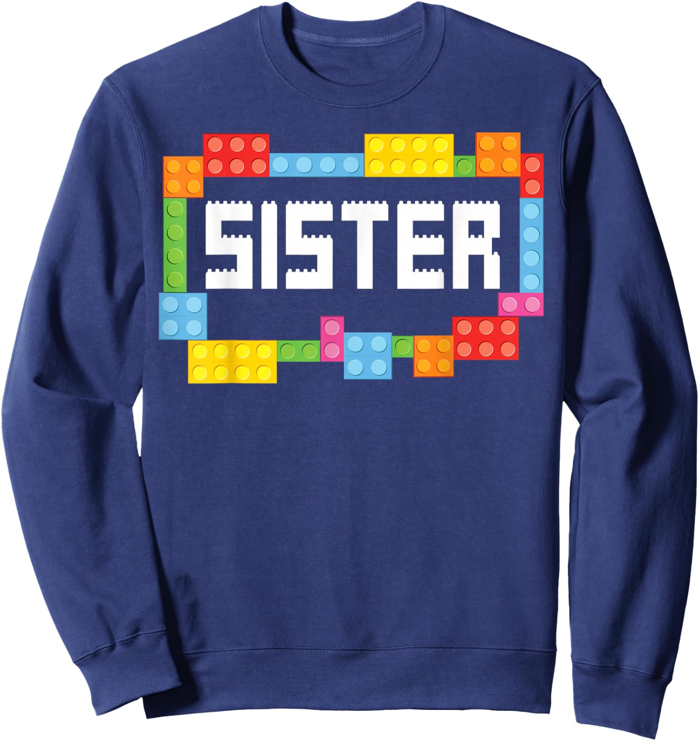 Master builder Sister Bricks Blocks Building Family Set Sweatshirt - Sweatshirt | Navy