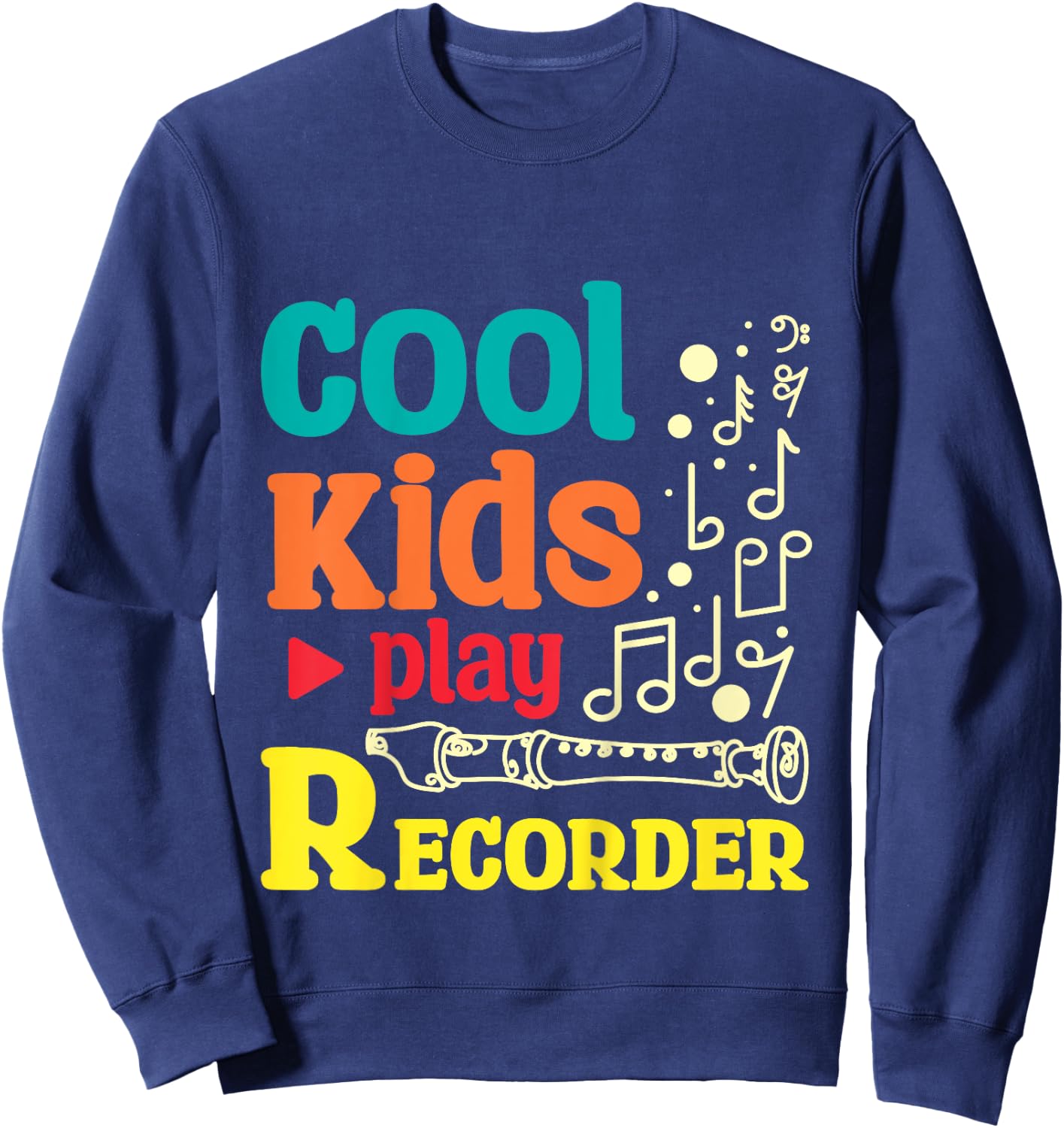 For children Cool kids play recorder Sweatshirt - Sweatshirt | Navy