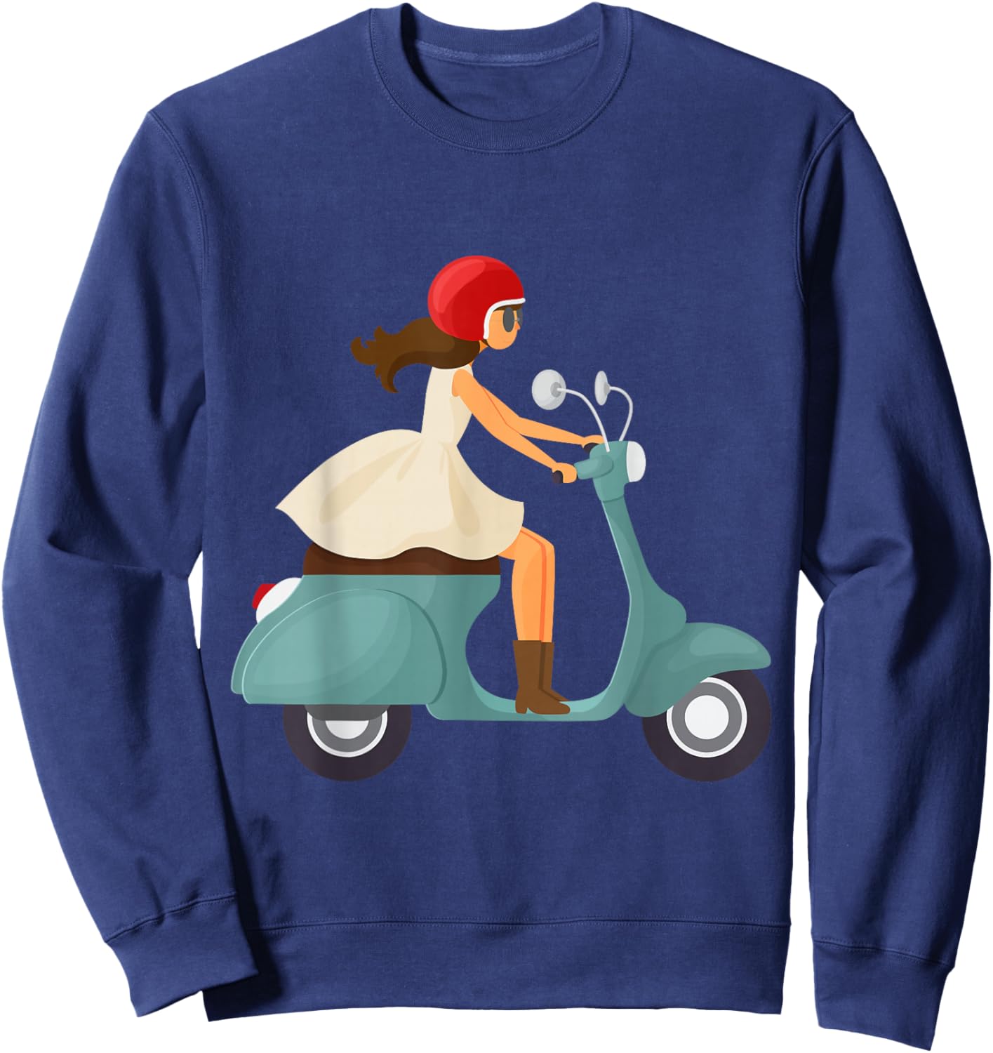 Girl on a Scooter Sweatshirt - Sweatshirt | Navy