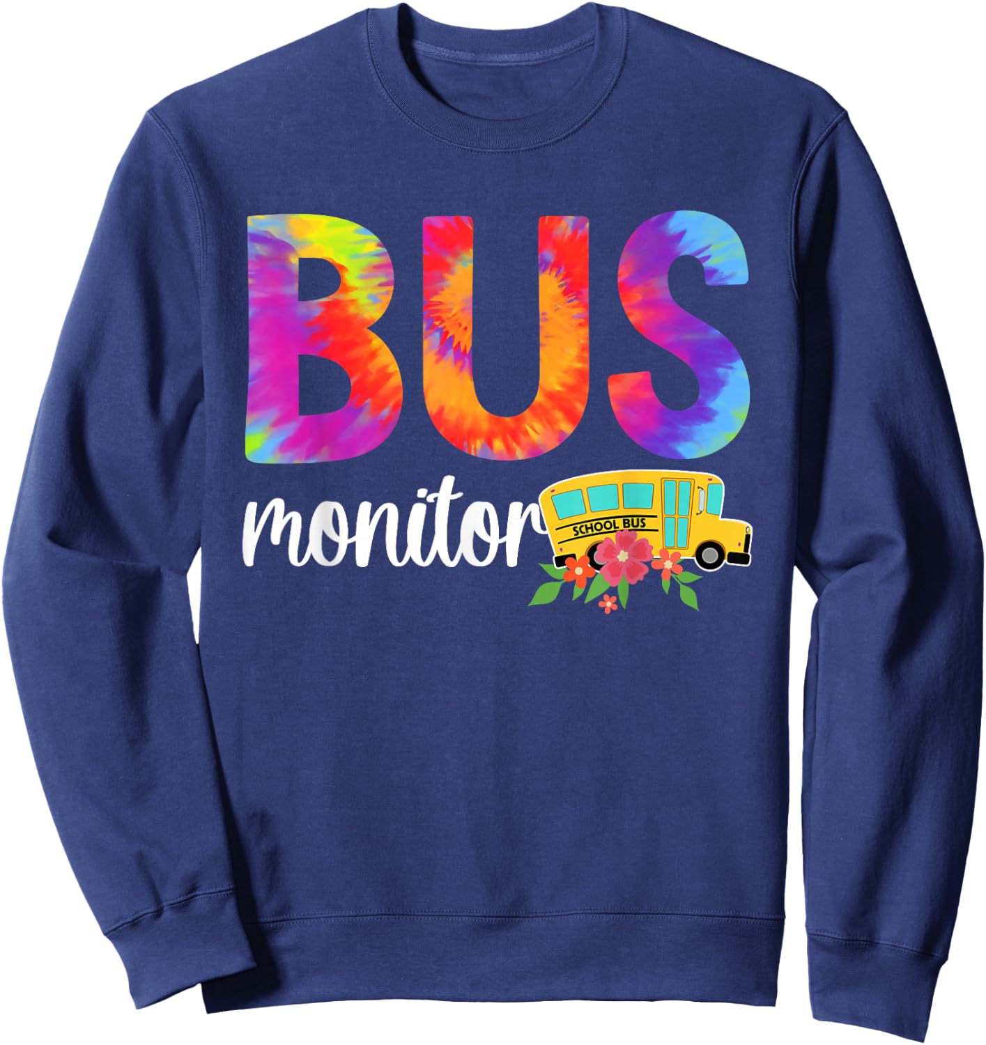 Bus Monitor Appreciation School Bus Monitor Sweatshirt - Sweatshirt | Navy