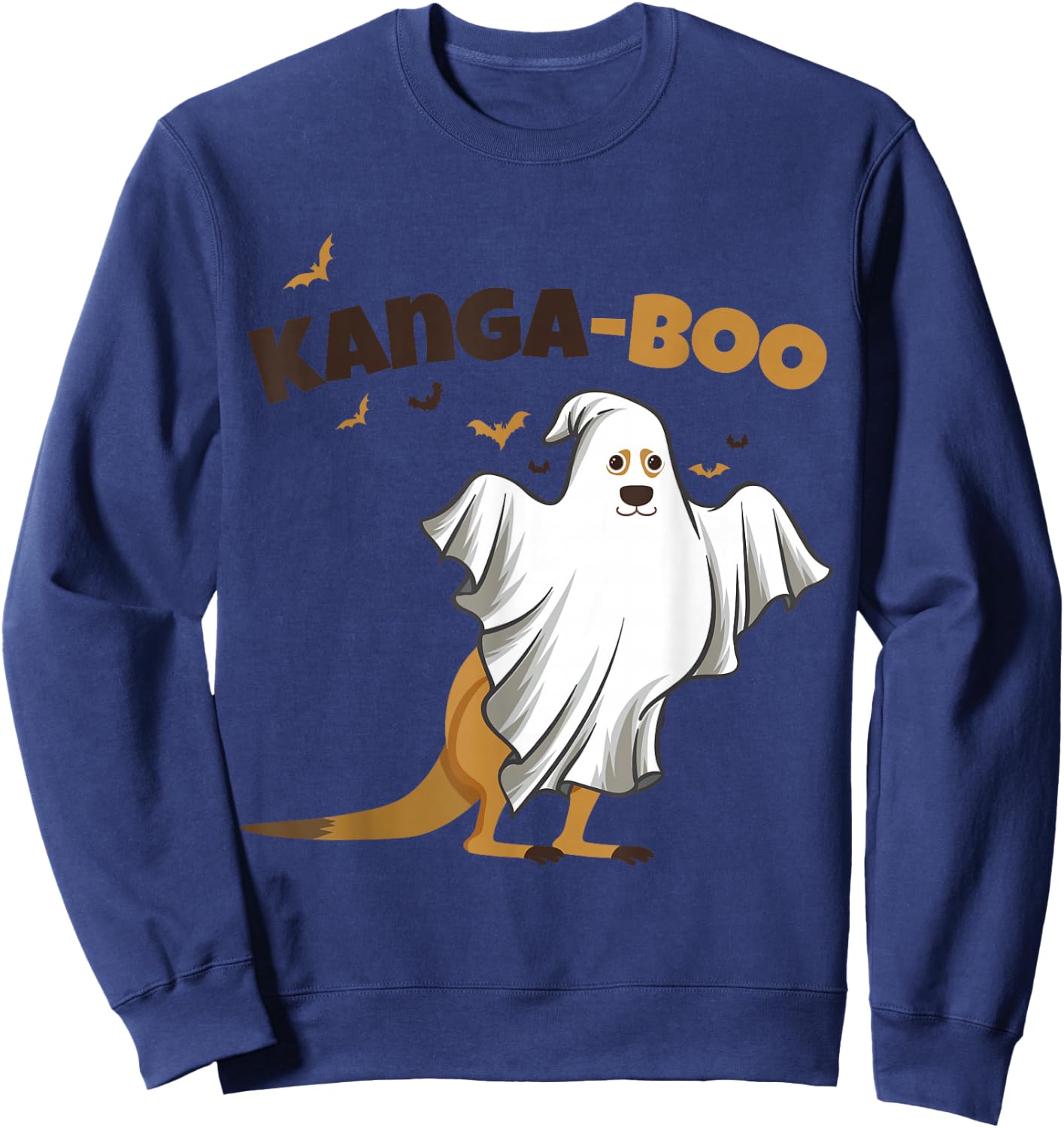 Kangaroo Lover Kanga boo animal Halloween kids Funny Ghost Sweatshirt - Sweatshirt | Navy
