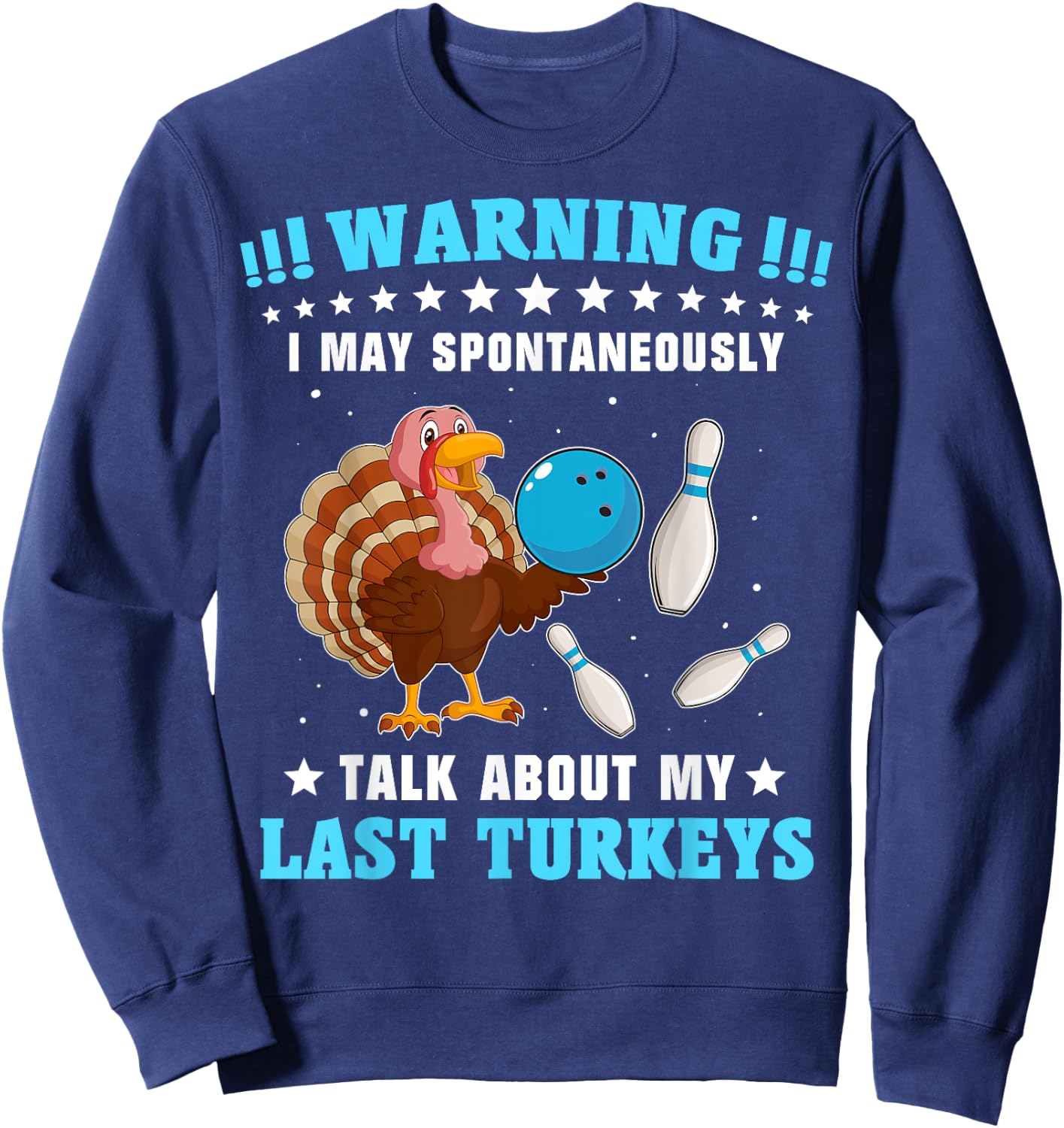 Bowling Player Men Strike Spare Bowler Sweatshirt - Sweatshirt | Navy