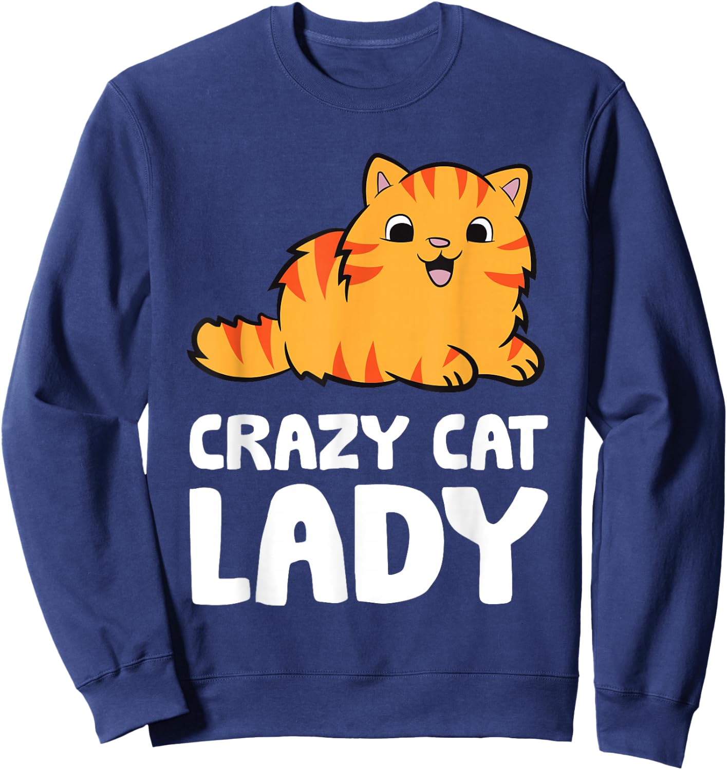 Crazy Cat Lady Pet Women Cat Sweatshirt - Sweatshirt | Navy