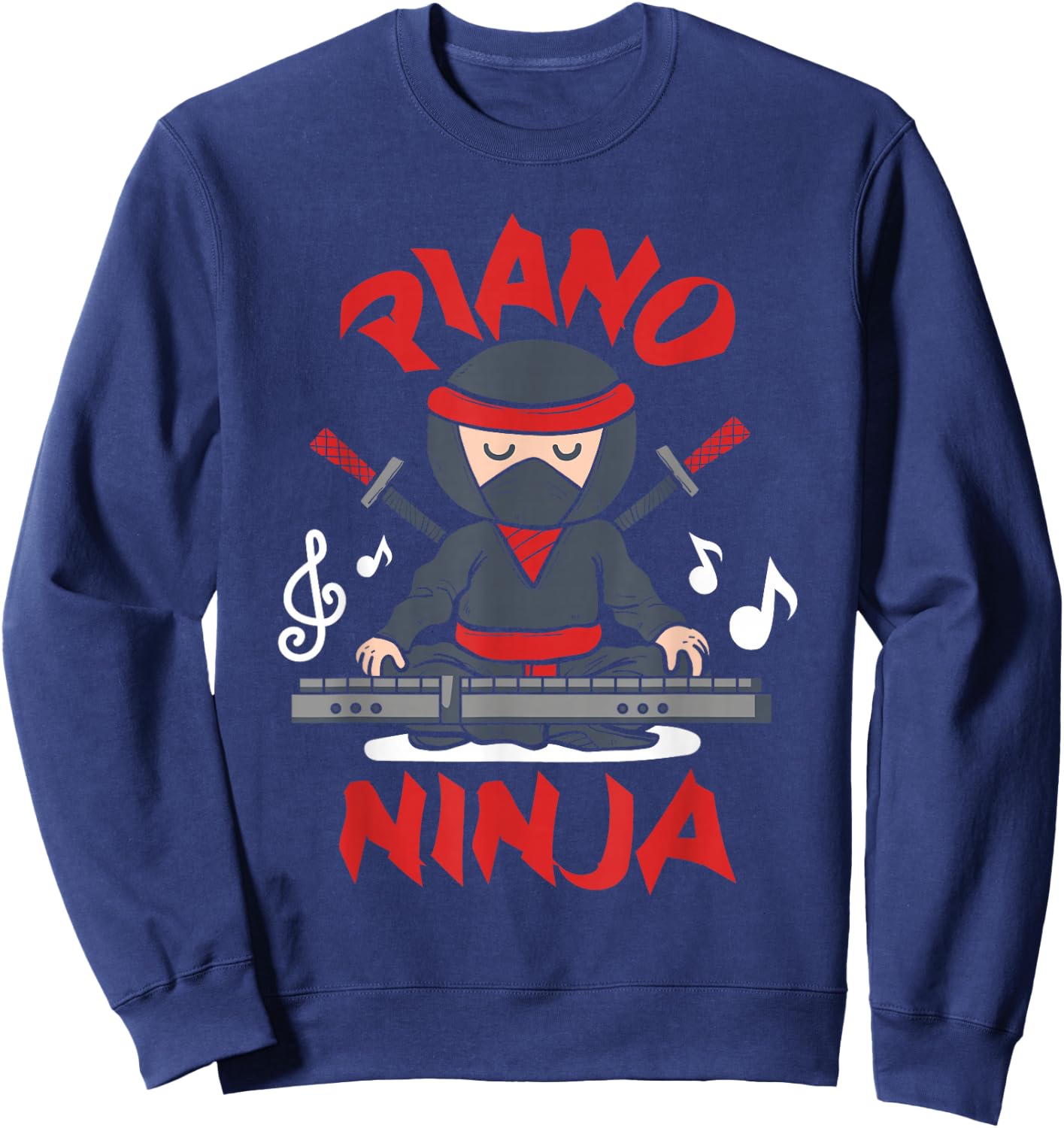 Piano Ninja - Keyboard Player Keyboardist Keyboarder Pianist Sweatshirt - Sweatshirt | Navy