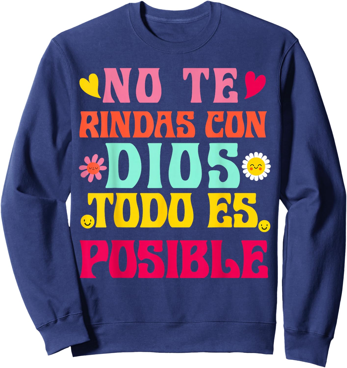 Camiseta Cristiana Para Mujer En Espanol Spanish Cristiano Sweatshirt - Sweatshirt | Navy