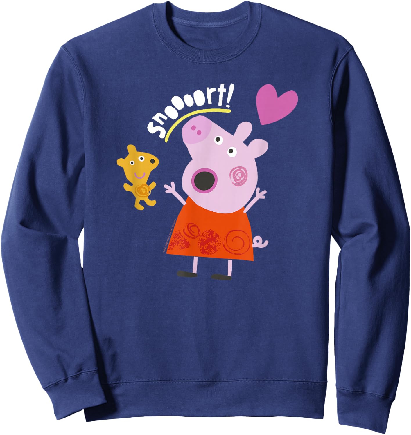 Peppa Pig Snoooort! Peppa & Teddy Having Fun Sweatshirt - Sweatshirt | Navy