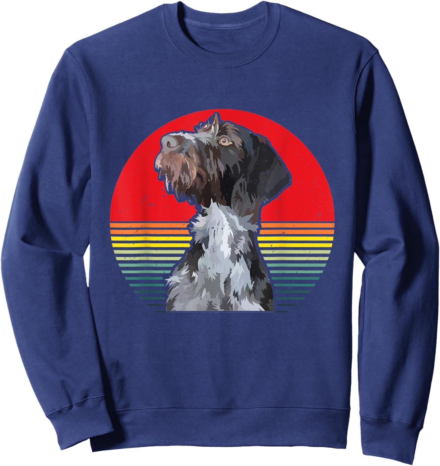 Wirehaired Dog German Wirehaired Pointer Hunting Dog Gift Sweatshirt - Sweatshirt | Navy