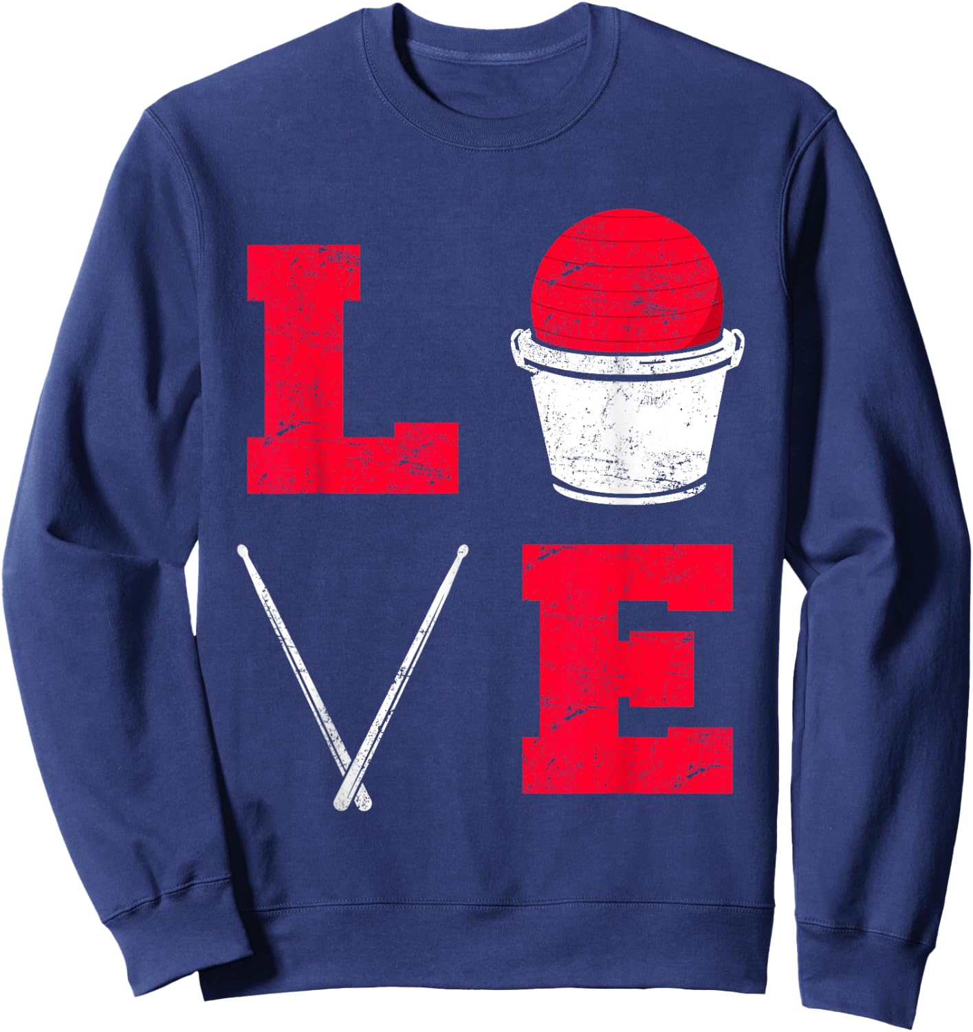 Cardio Drumming Love Fitness Class Gym Workout Exercise Sweatshirt - Sweatshirt | Navy