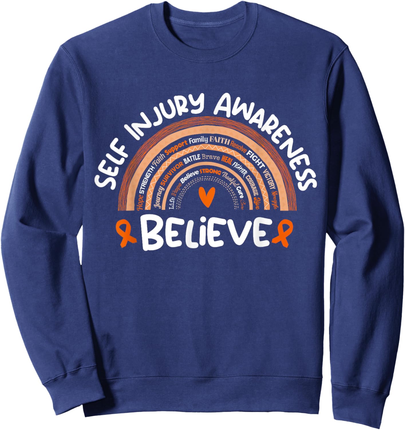 Self Injury Awareness Month Stuff | Self Injury Awareness Sweatshirt - Sweatshirt | Navy