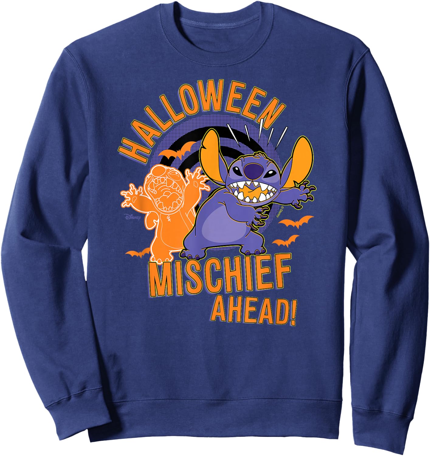 Lilo & Stitch - Halloween Mischief Ahead Sweatshirt - Sweatshirt | Navy
