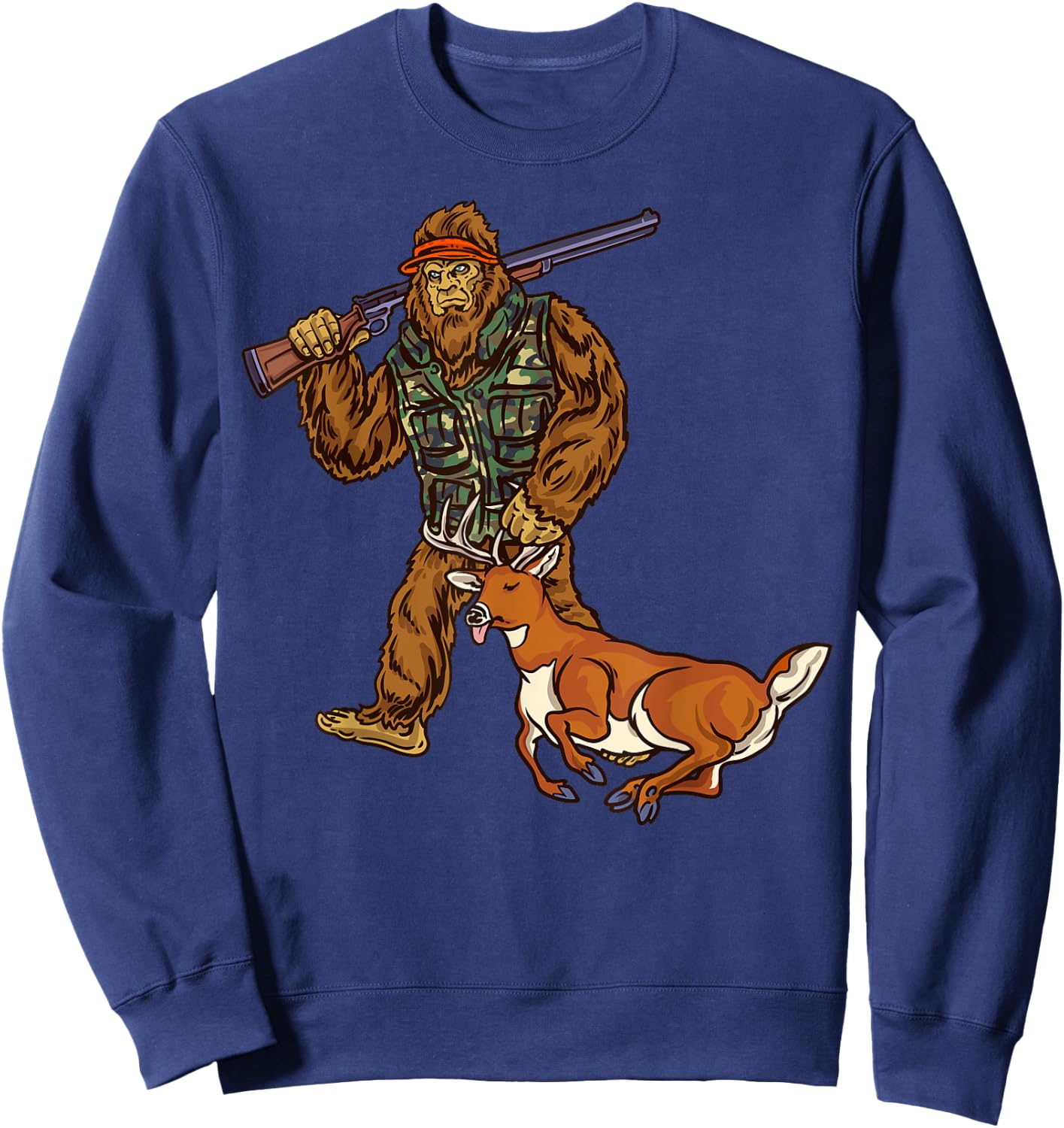 Northern Outdoors White Tail Deer Collection Black Men's Deer Hunting Bigfoot Hunter Sweatshirt - Sweatshirt | Navy