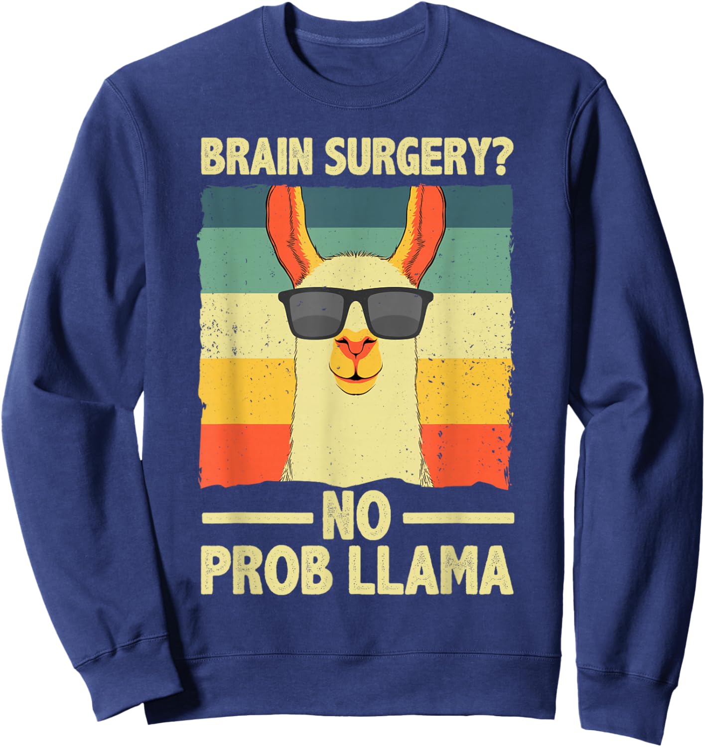 Cute Brain Surgery Women Kids Get Well Soon Recovery Sweatshirt - Sweatshirt | Navy