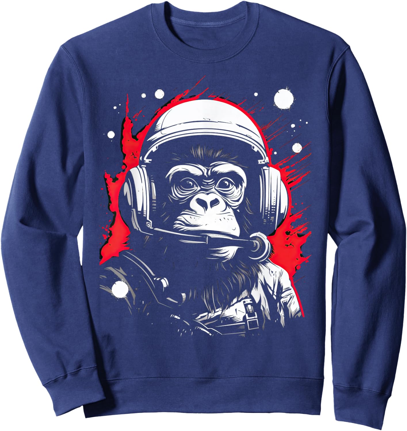 Iconic Monkey Astronaut in Astronautsuit in Space Sweatshirt - Sweatshirt | Navy