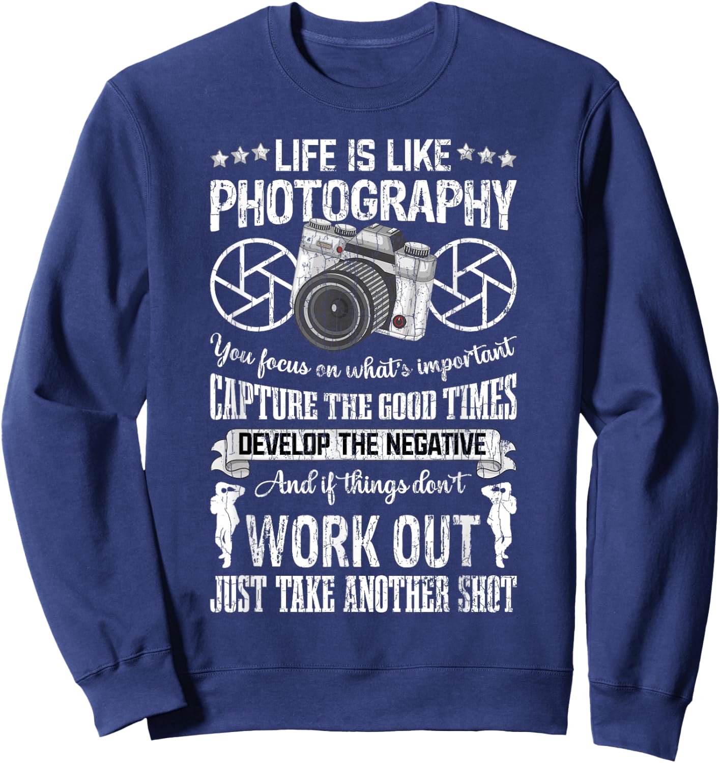 Das Leben ist wie Fotografie Funny Photographer Graphic Sweatshirt - Sweatshirt | Navy