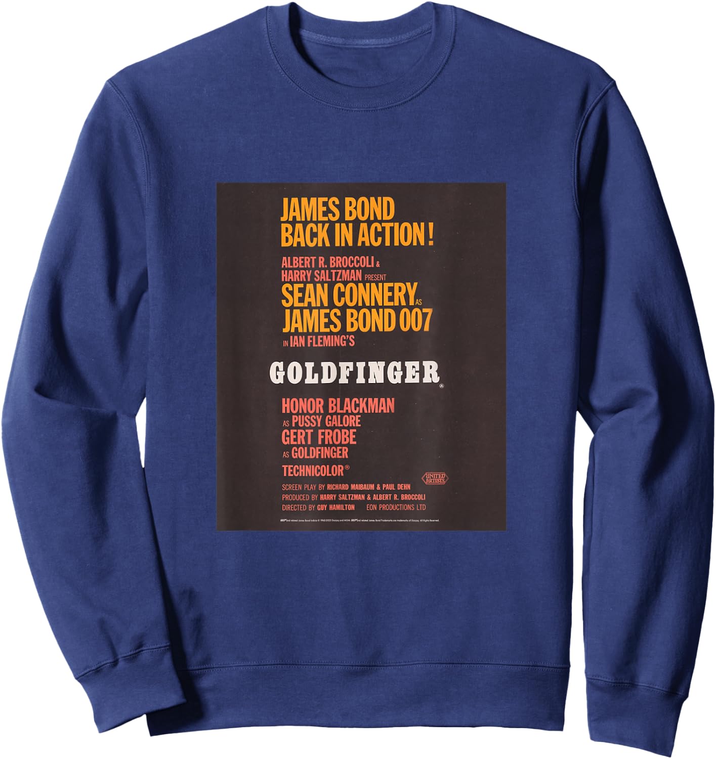 Official James Bond 007 Goldfinger Sweatshirt - Sweatshirt | Navy