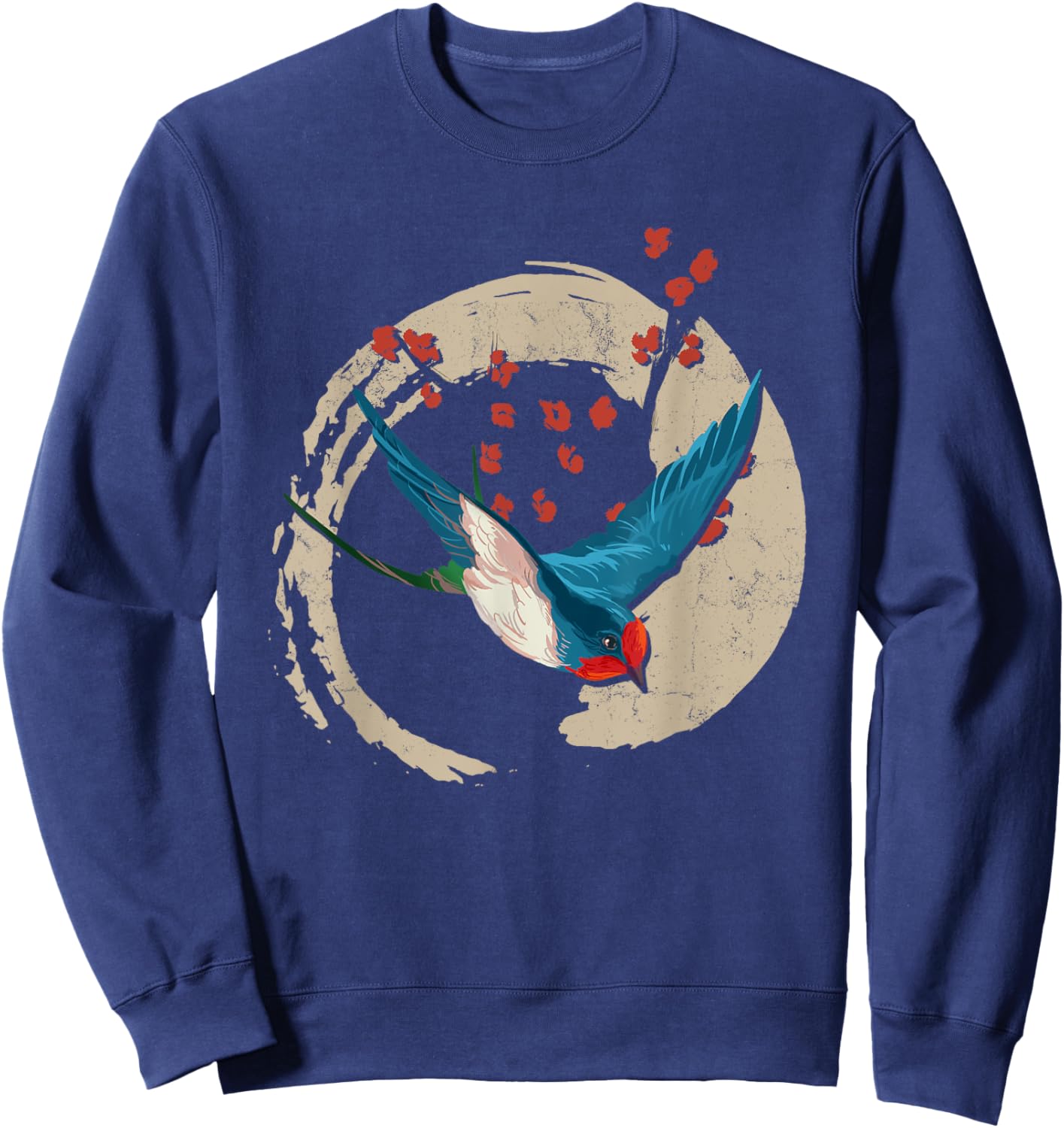 Colorful Swallow | Birds Lover | Nature Swallows Sweatshirt - Sweatshirt | Navy