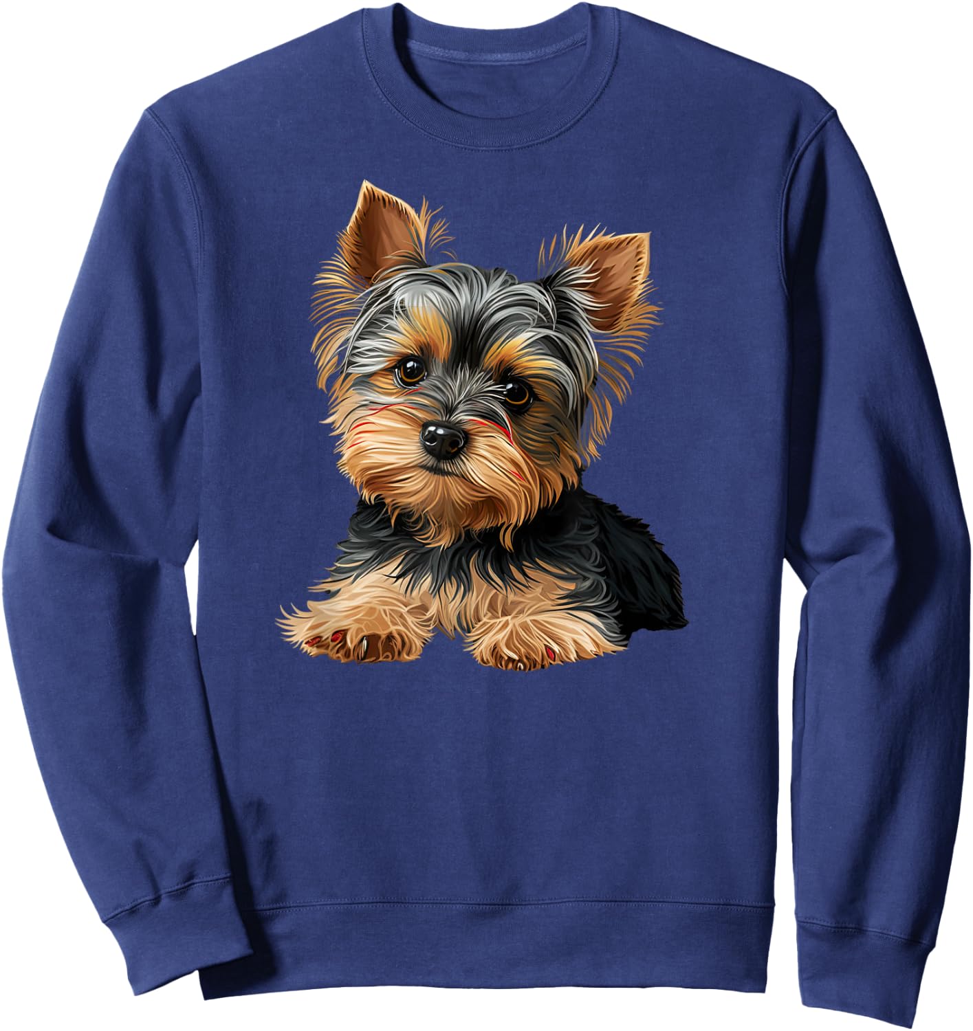 Funny Yorkshire Terrier Cute Puppy Sweatshirt - Sweatshirt | Navy