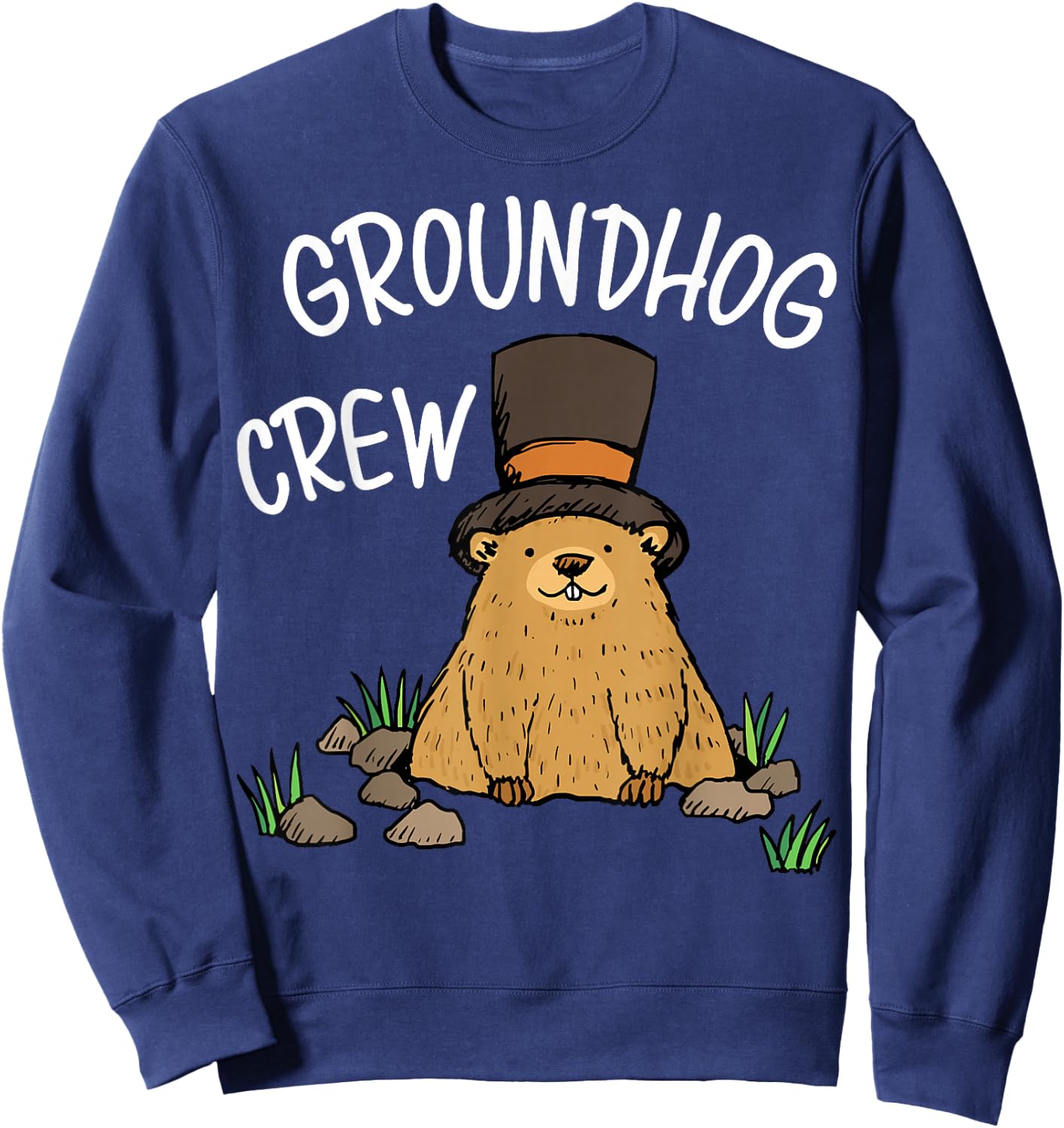 Funny Groundhog day Groundhog Crew for kids Sweatshirt - Sweatshirt | Navy