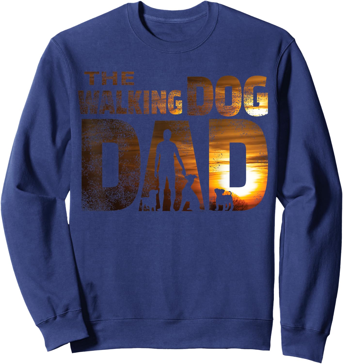 The Walking Dad Design as a dog holder Women Sweatshirt - Sweatshirt | Navy